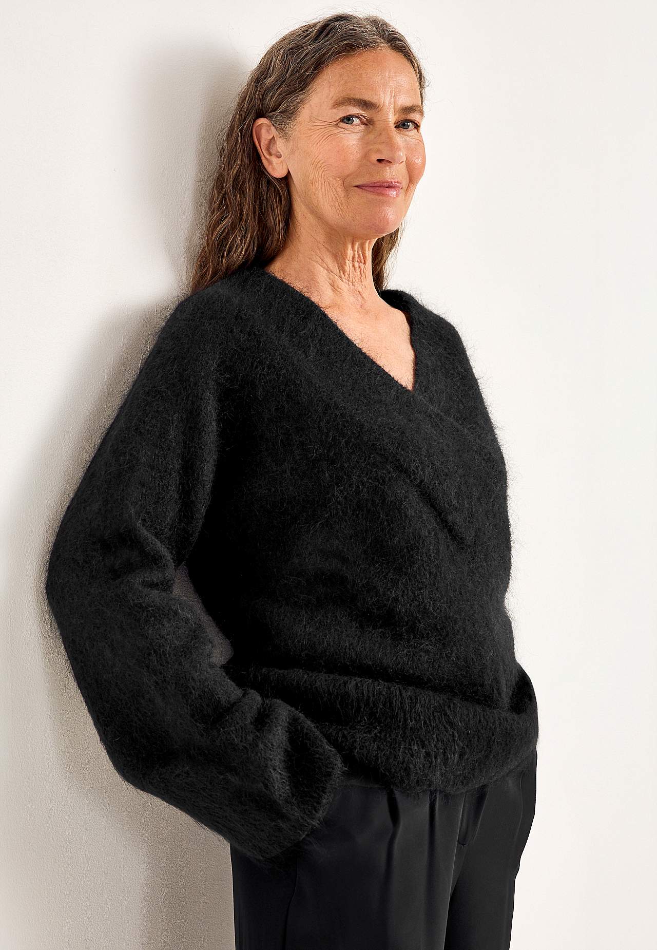 Trui Premium van mohair- en wolmix