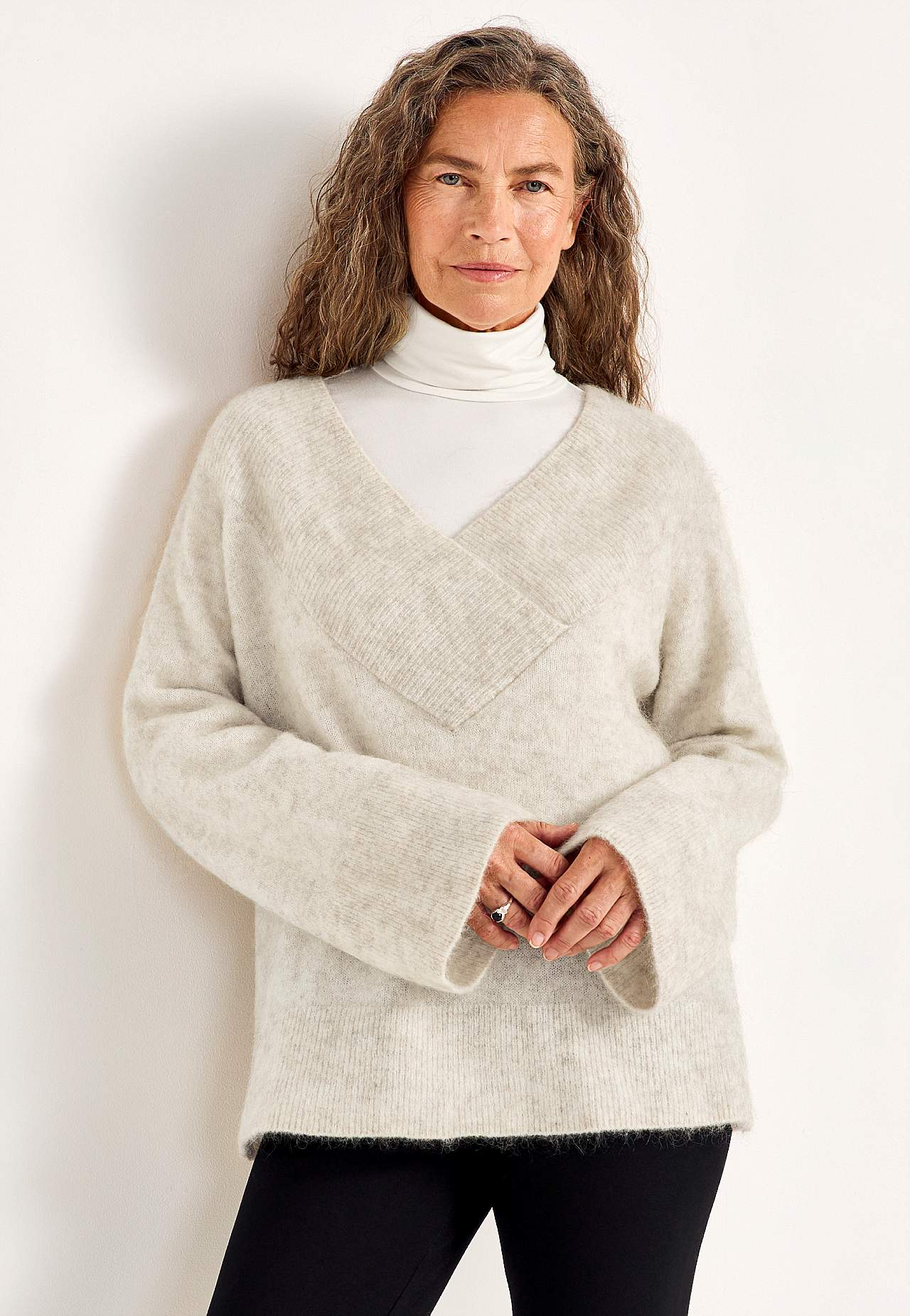 Trui Premium van mohair- en wolmix