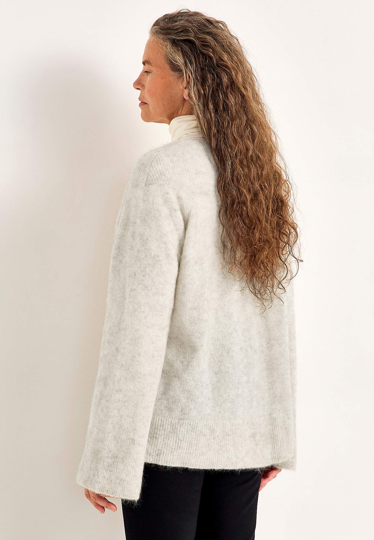 Trui Premium van mohair- en wolmix