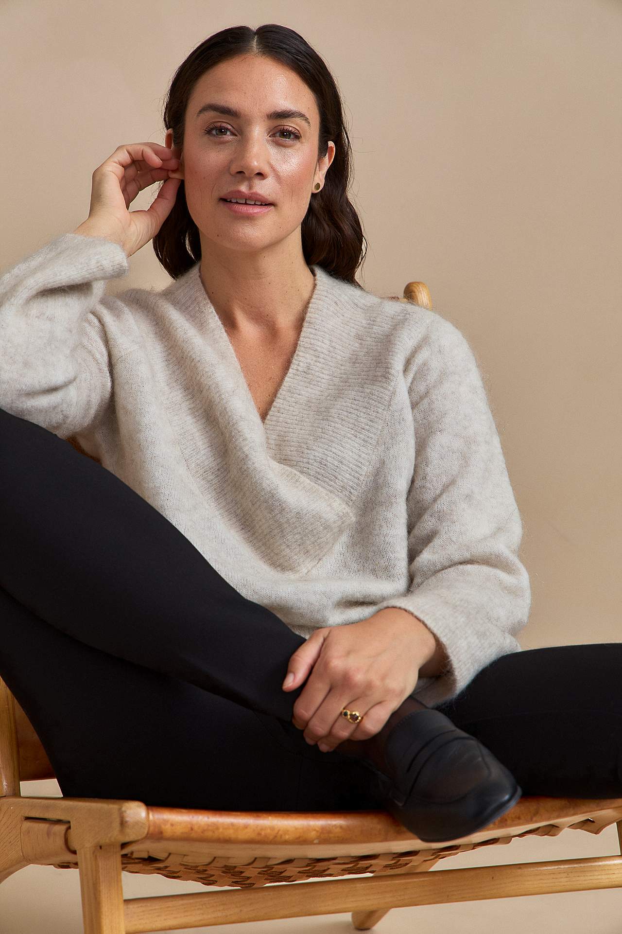 Trui Premium van mohair- en wolmix
