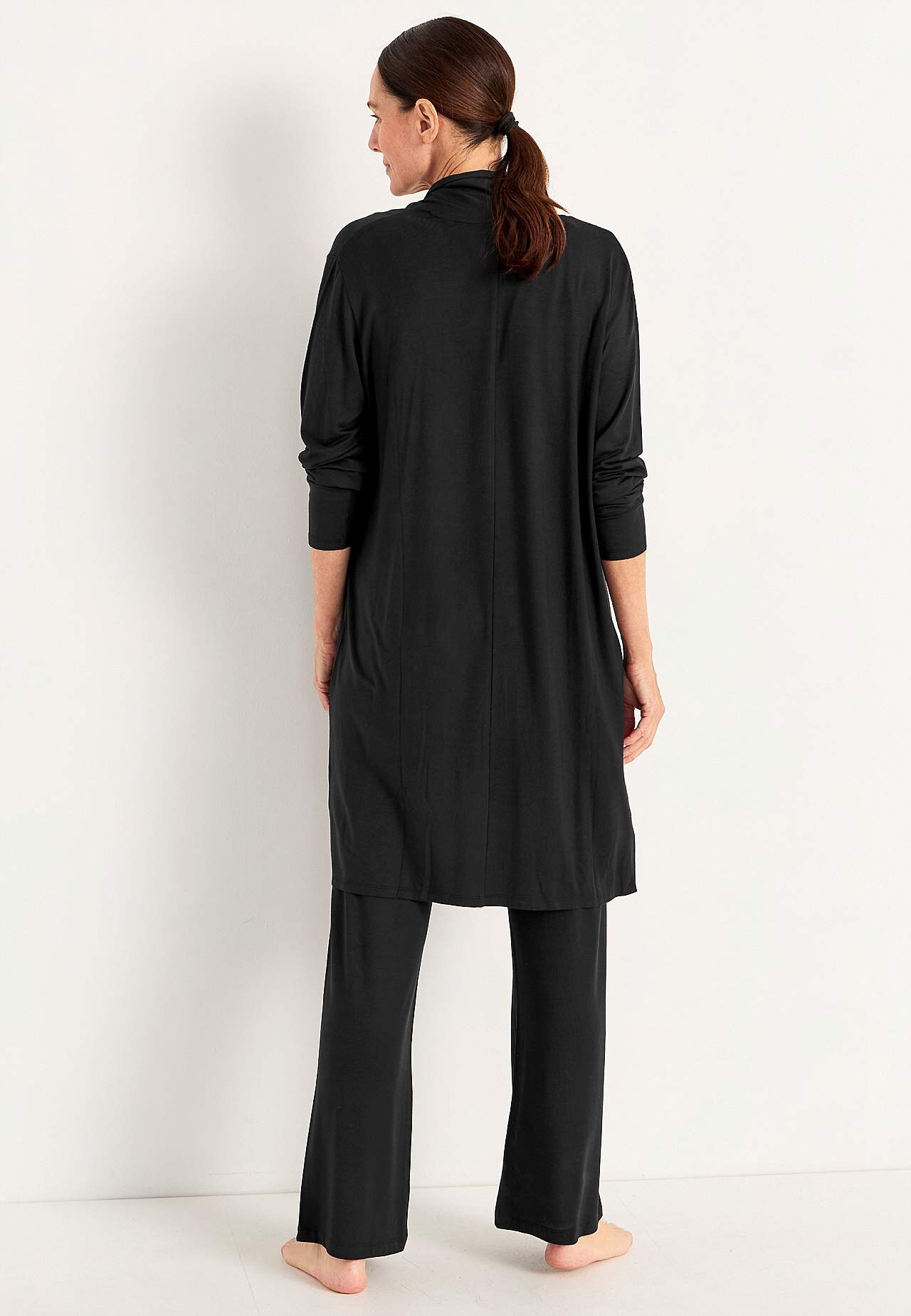 Lange cardigan van tricot