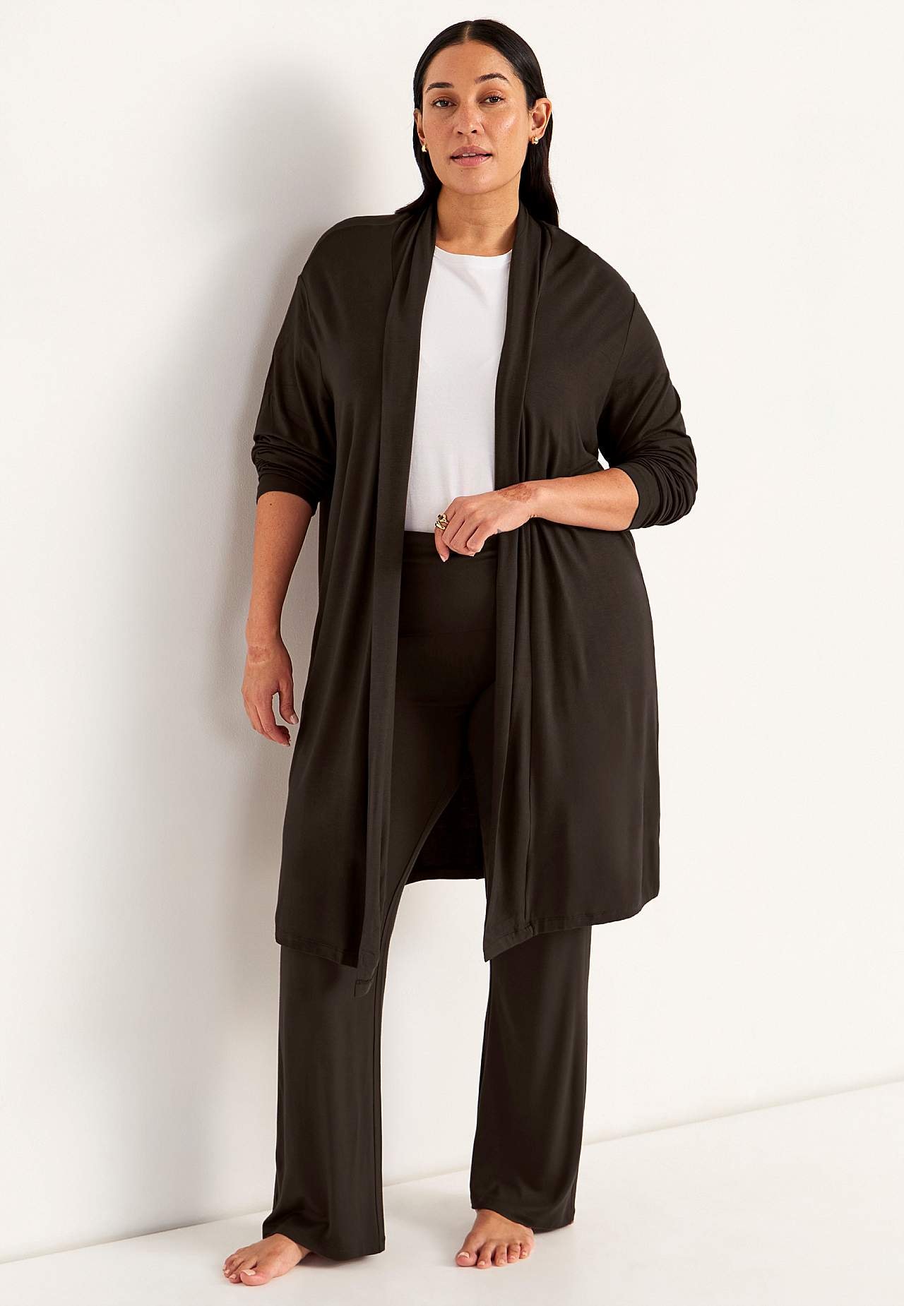 Lange cardigan van tricot Sofia