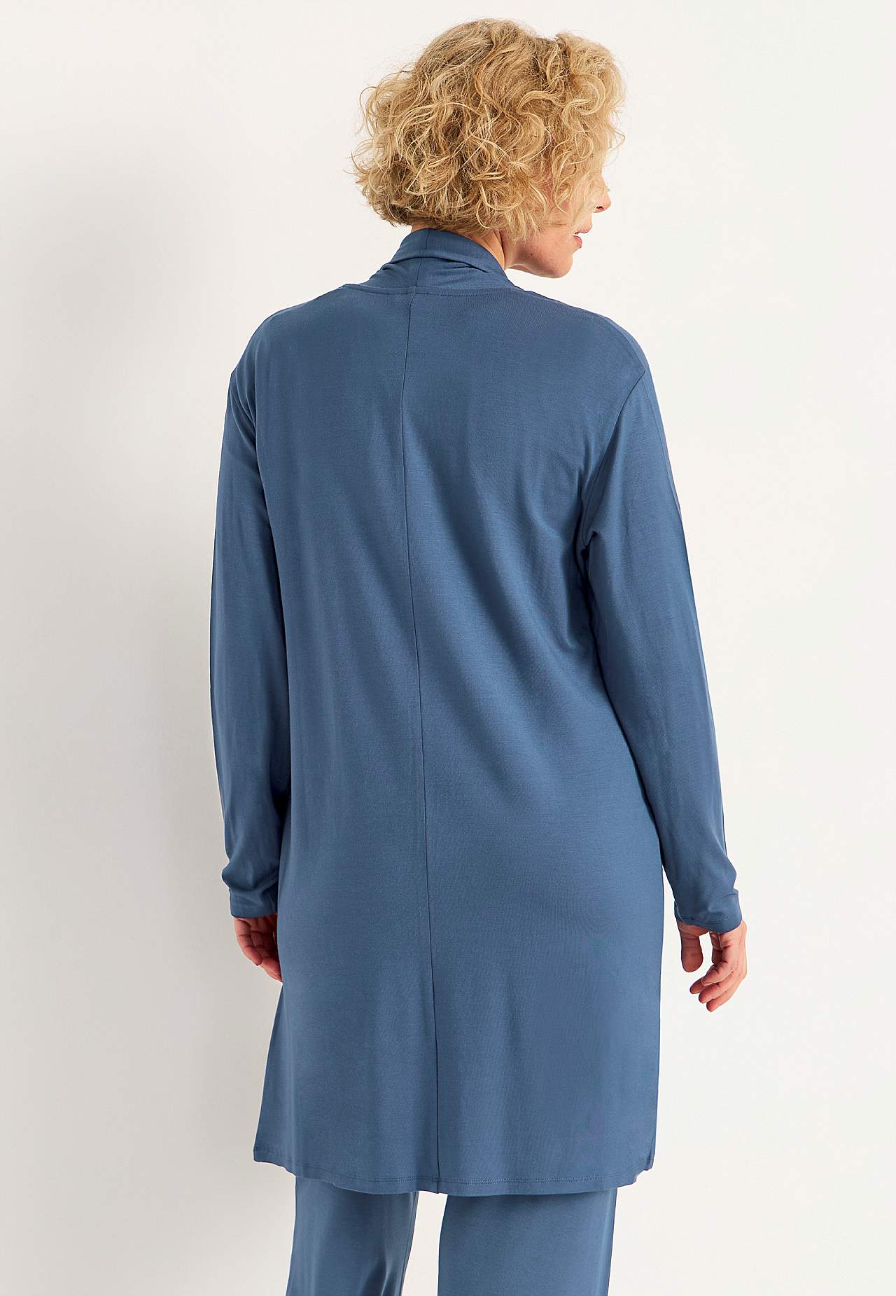 Lange cardigan van tricot