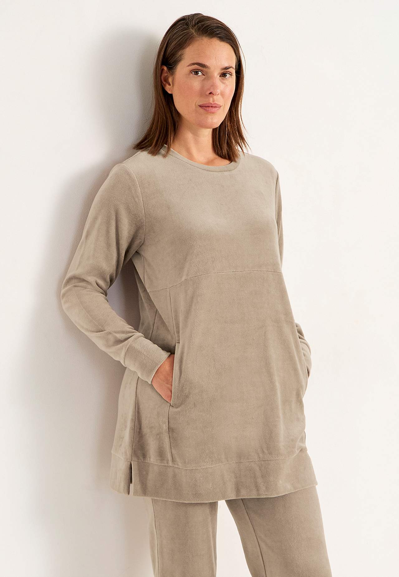 Lange fluwelen tuniek