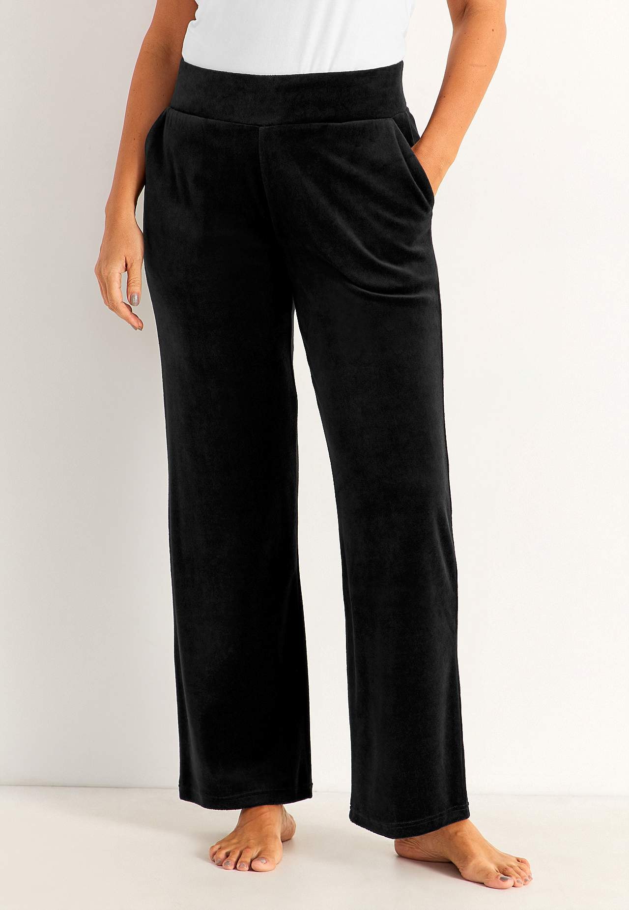 Wijde fluwelen broek