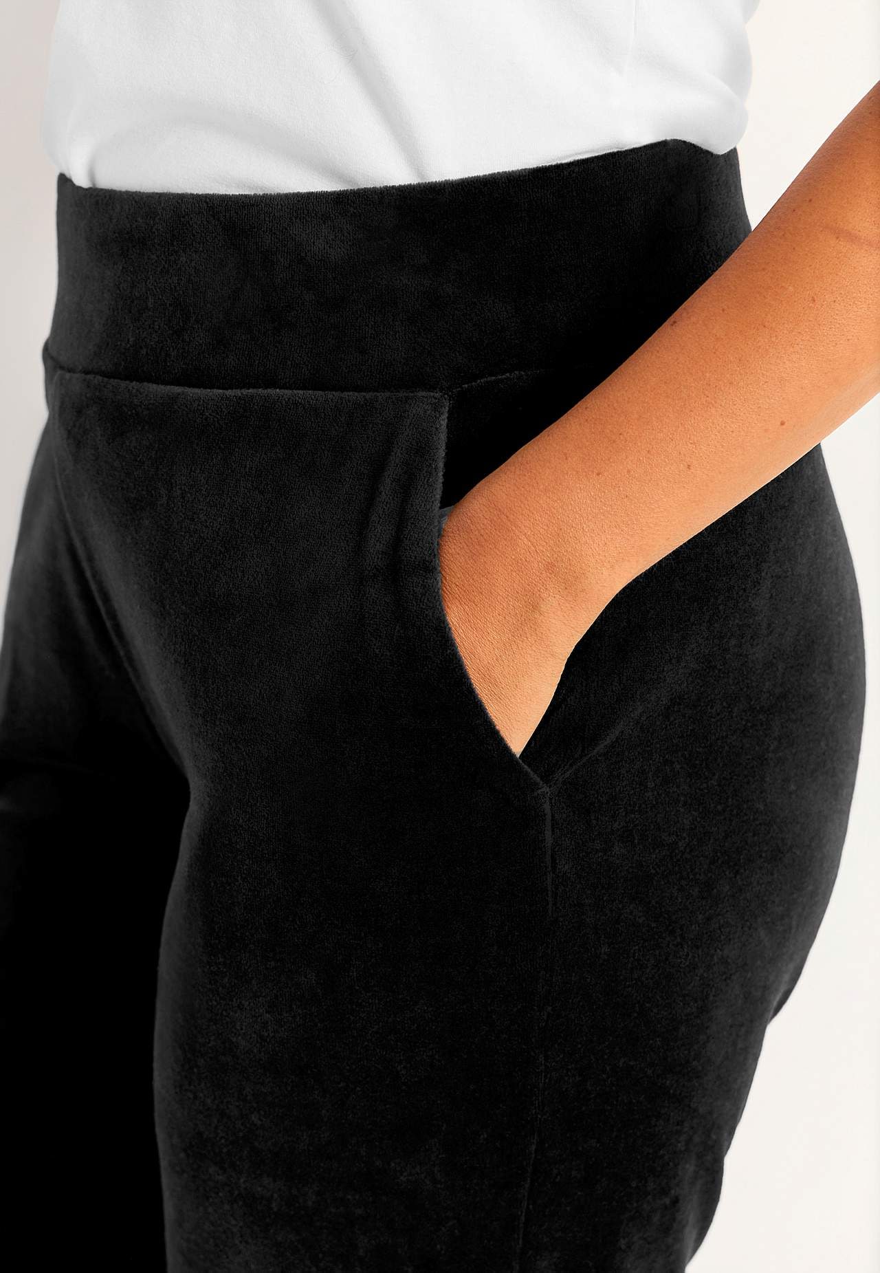 Wijde fluwelen broek Wilma