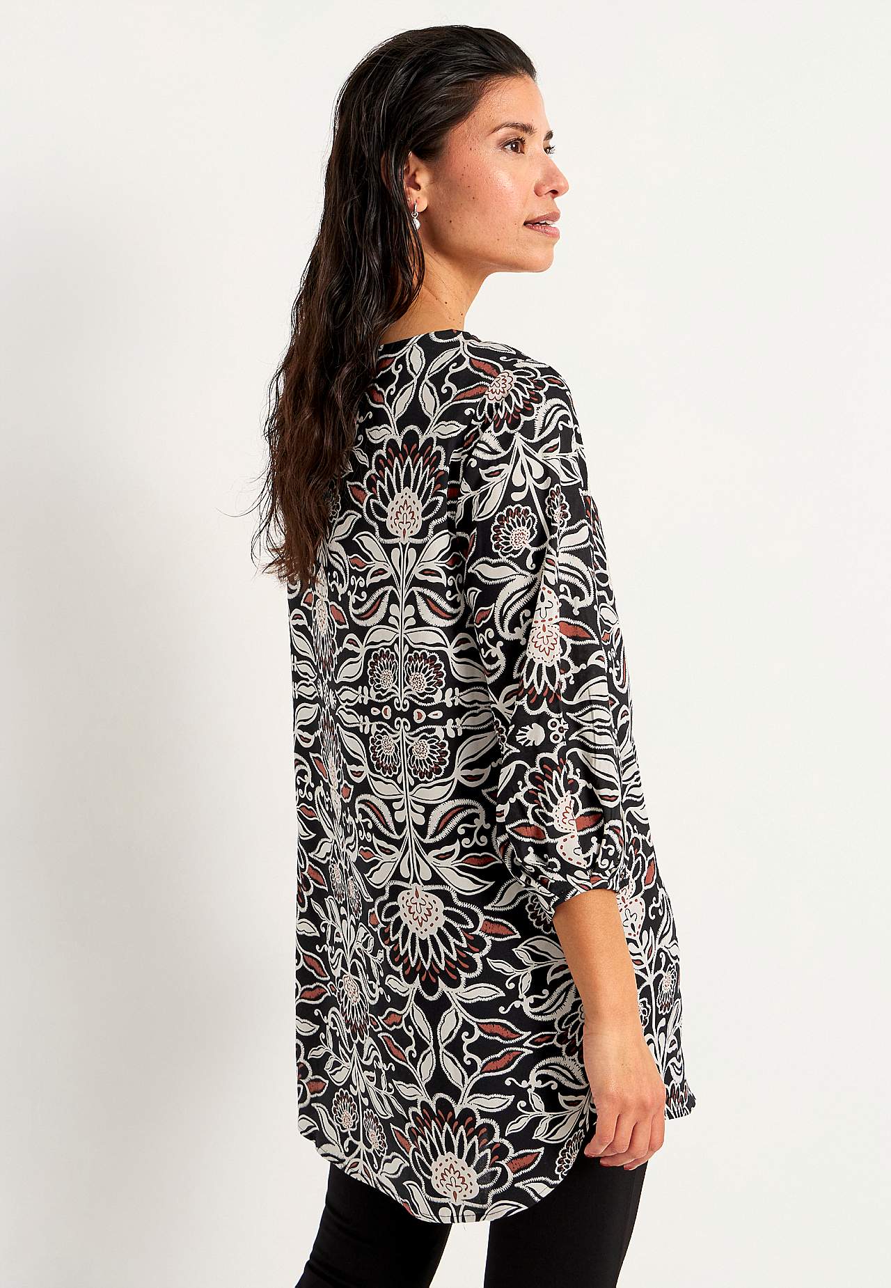 Gevlochten tuniek met 3/4 mouwen