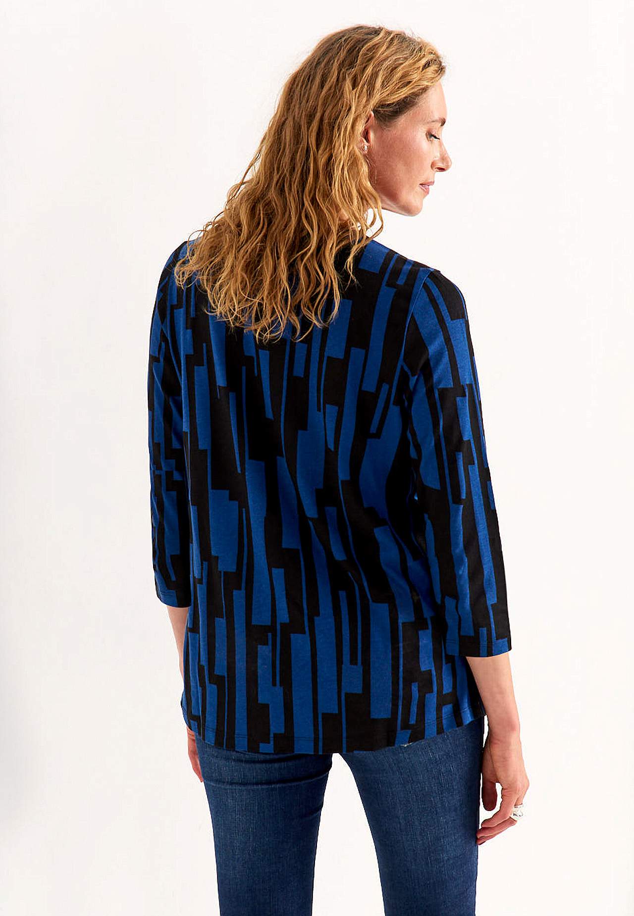 Met patroon jersey tuniek