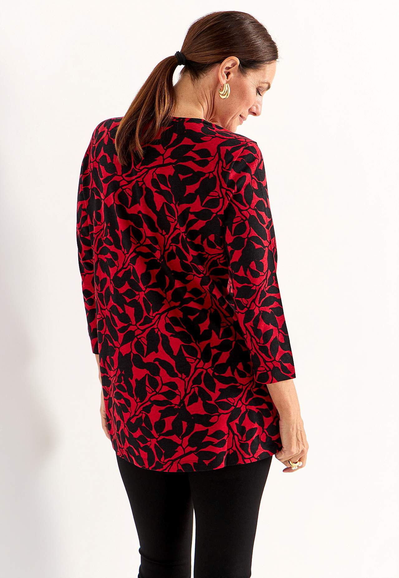 Met patroon jersey tuniek