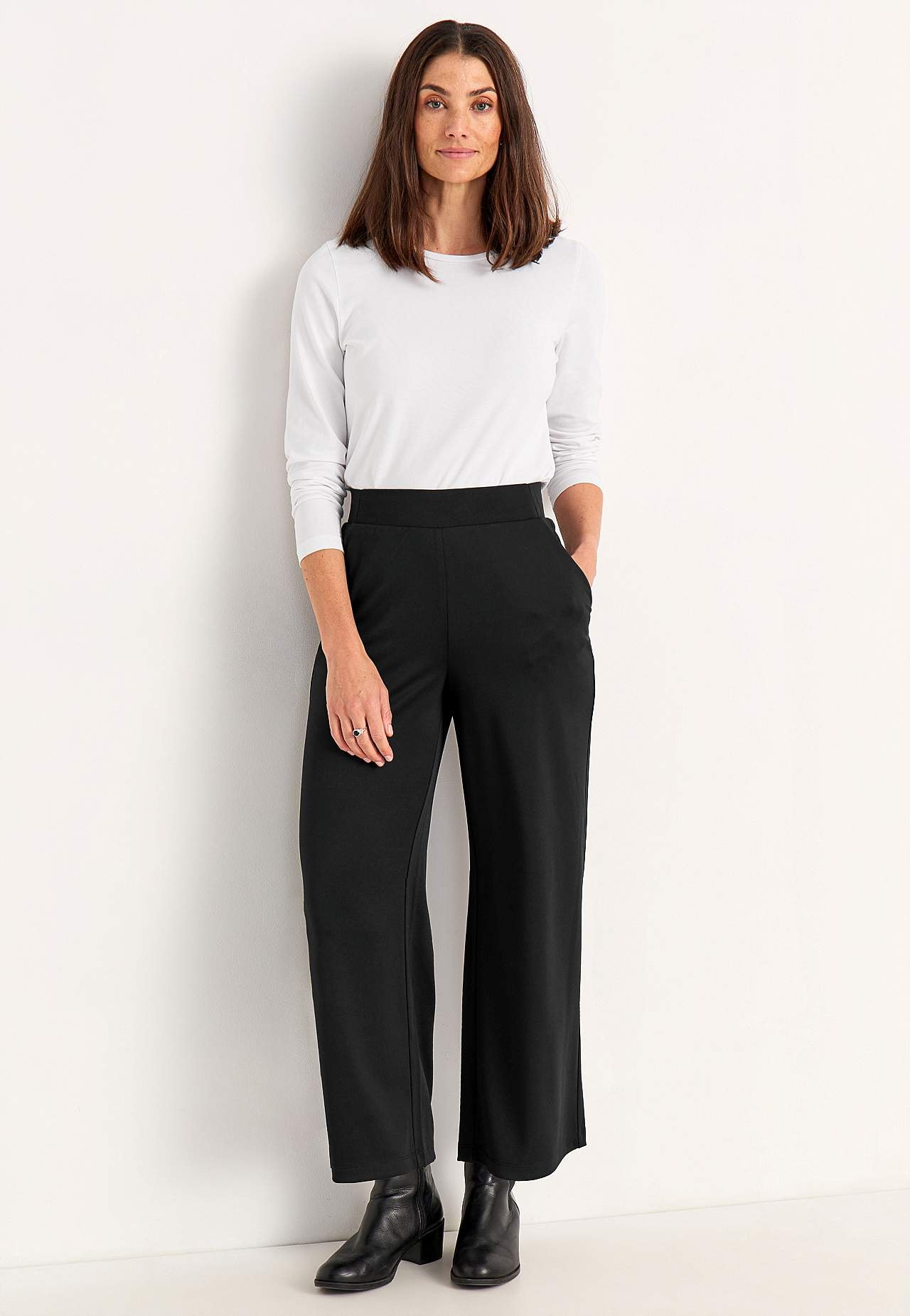 Jersey broek met enkel lengte