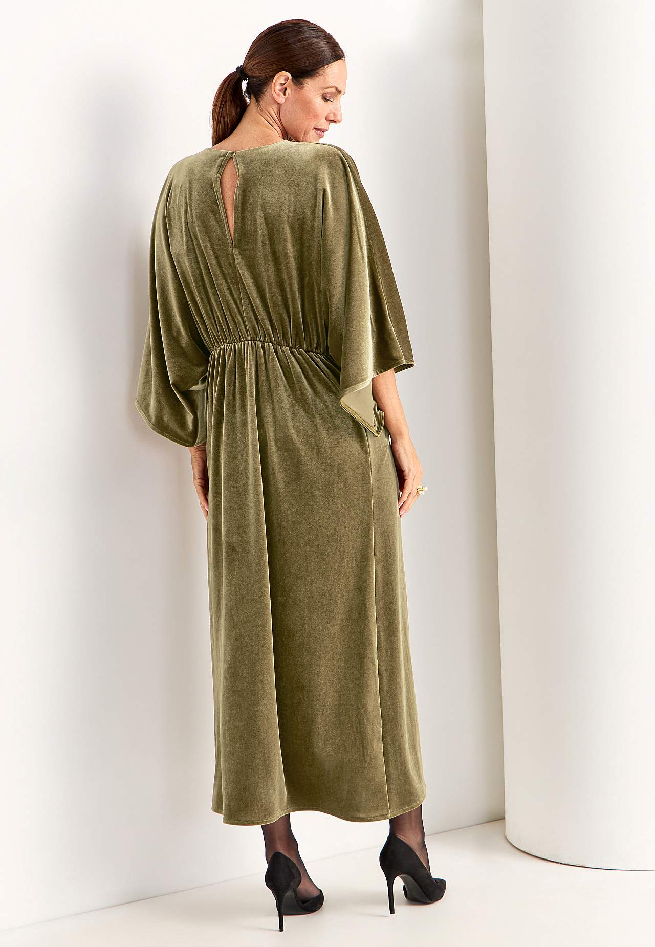 Elegante kaftanjurk van velours