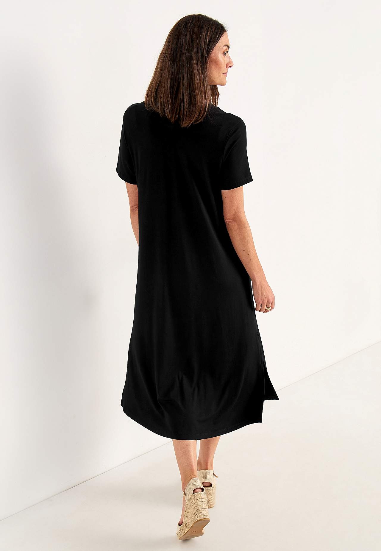 Jerseyjurk met een v-hals