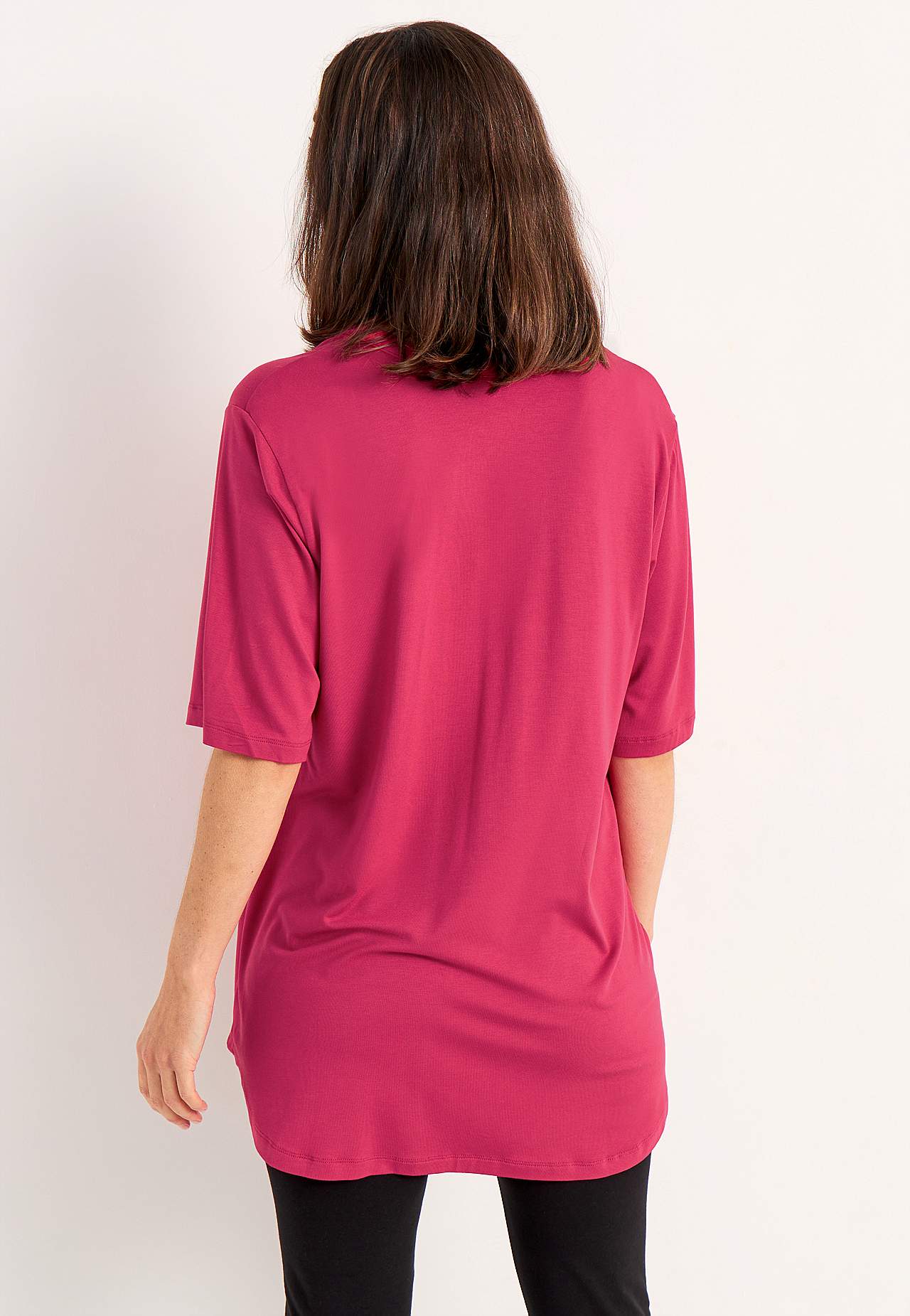 Jersey tuniek met een v-hals