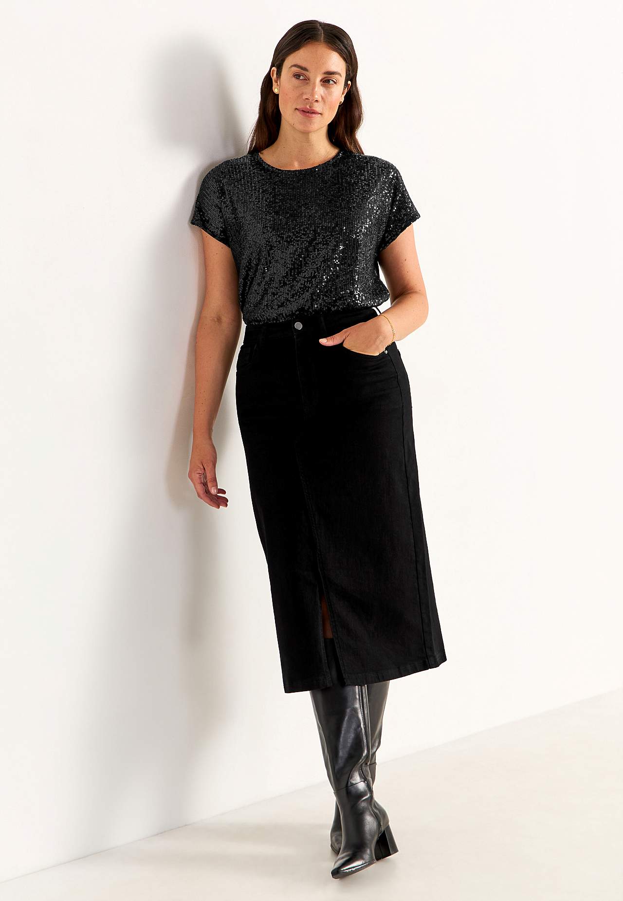 Luxe topje met pailletten