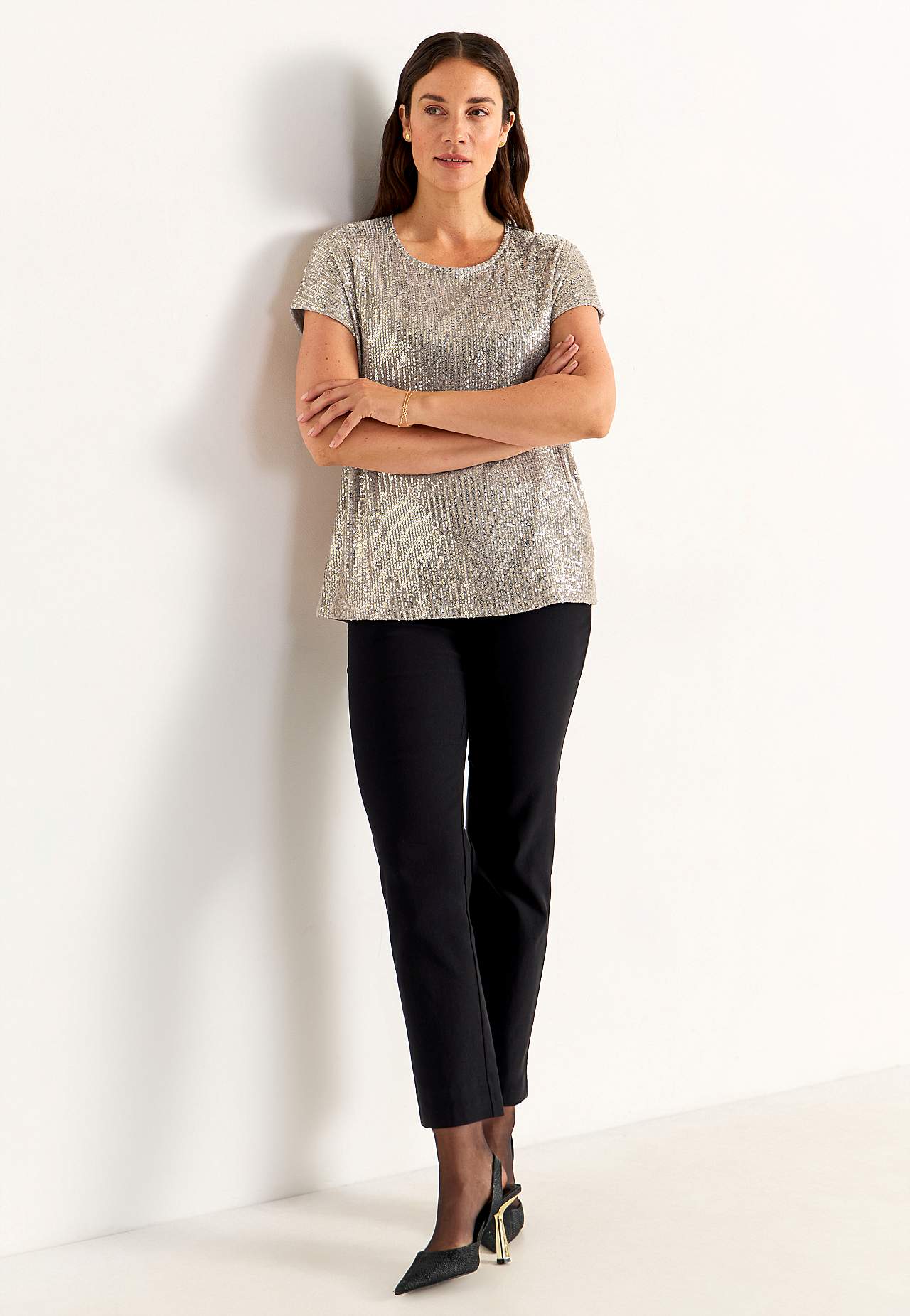 Luxe topje met pailletten