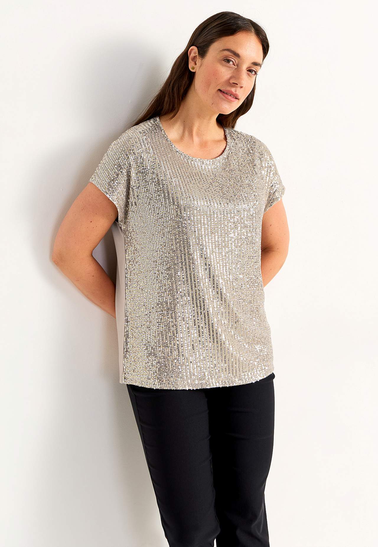 Luxe topje met pailletten