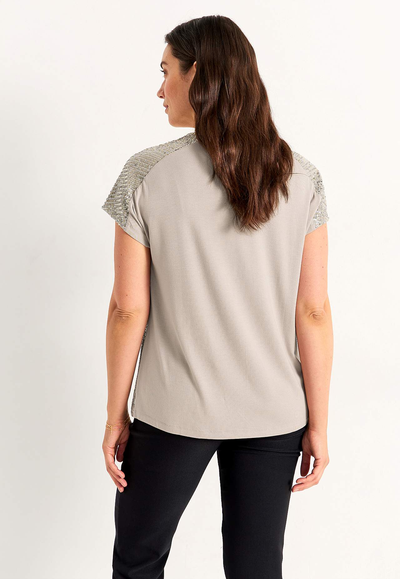 Luxe topje met pailletten