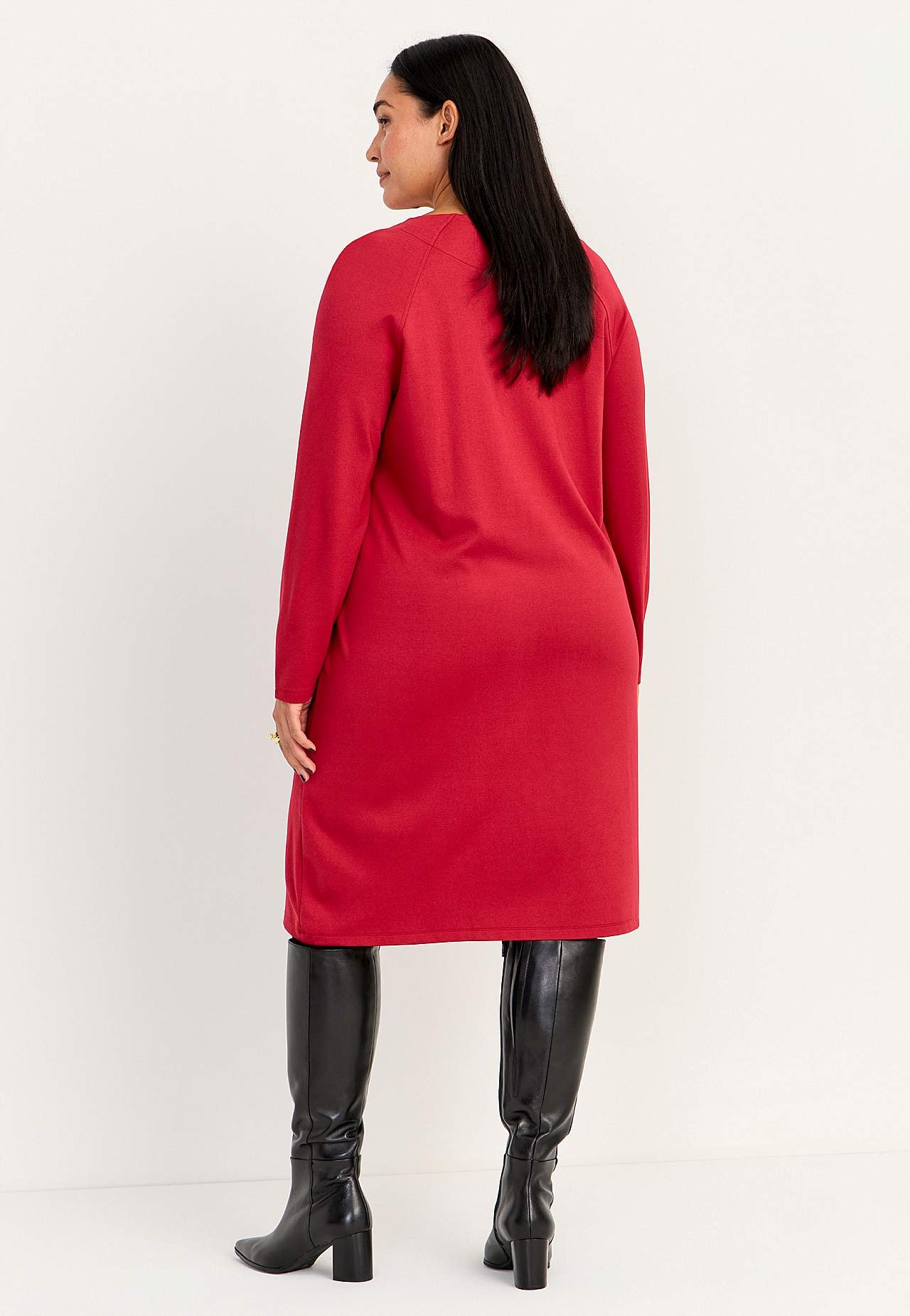 Jerseyjurk met knoopdecoratie