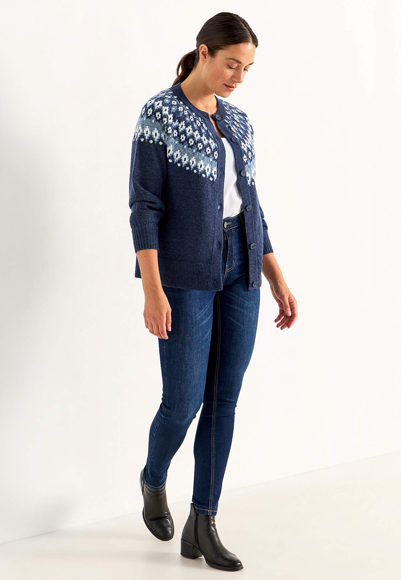 Cardigan met een jacquard patroon
