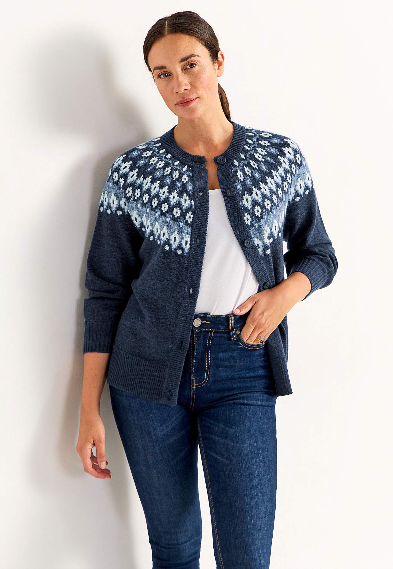 Cardigan met een jacquard patroon