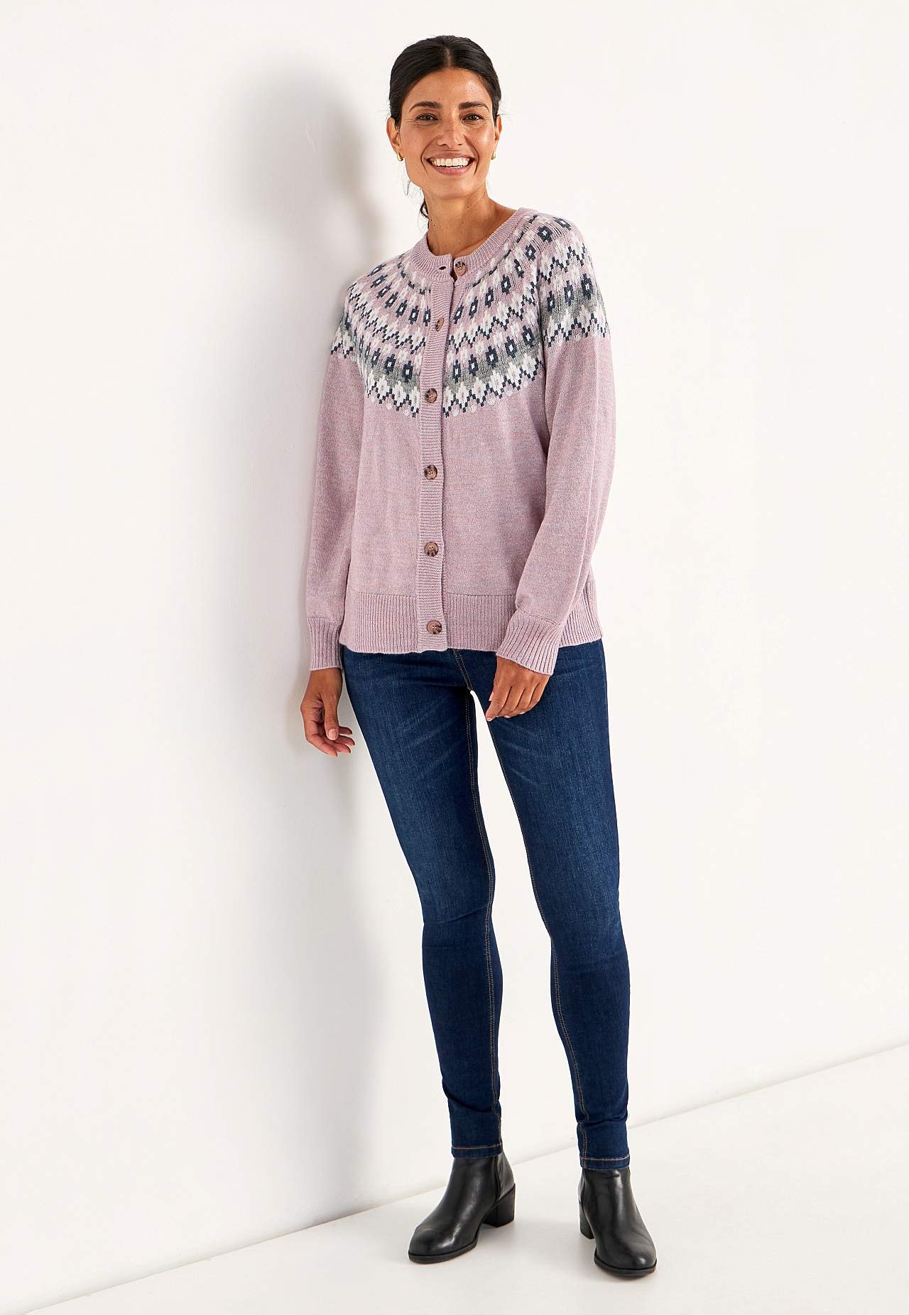 Cardigan met een jacquard patroon