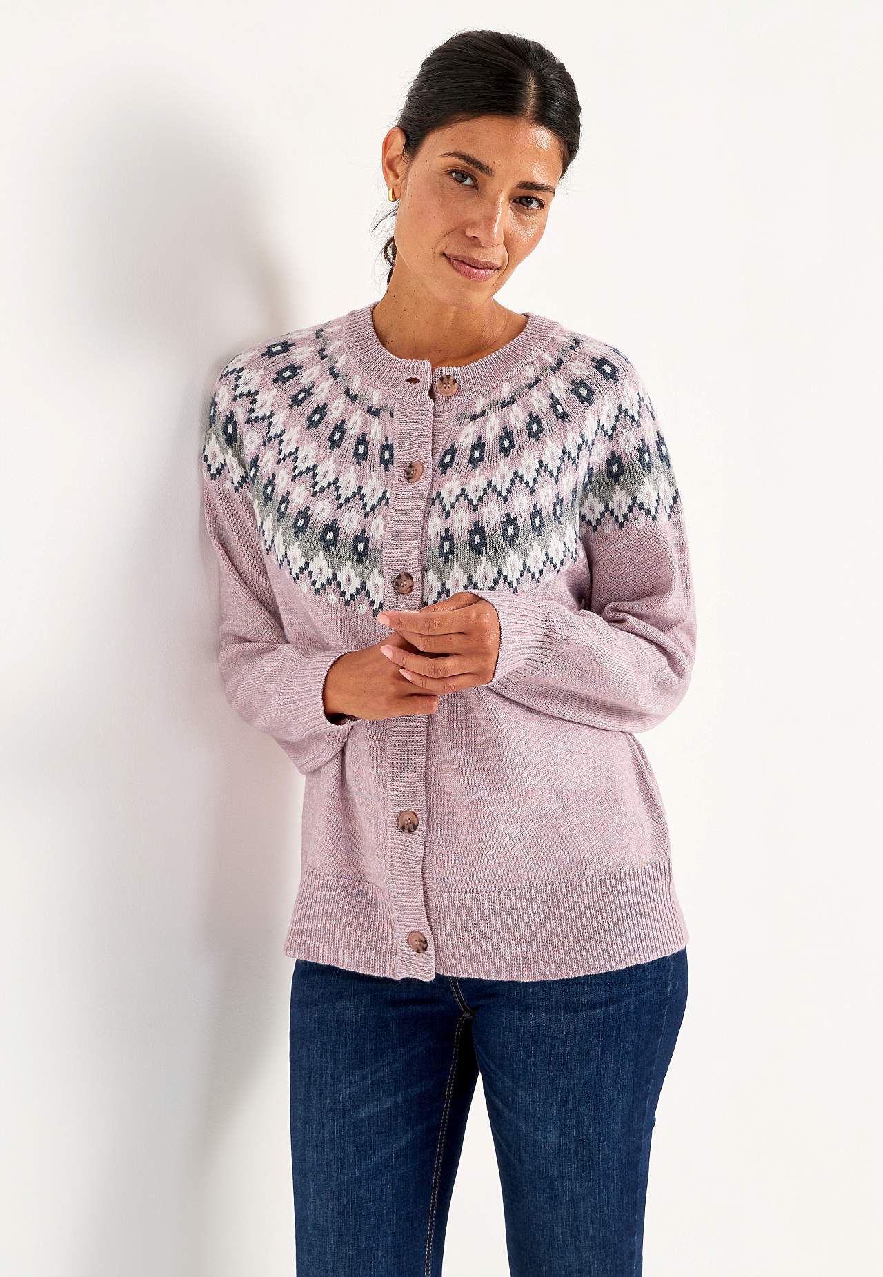 Cardigan met een jacquard patroon