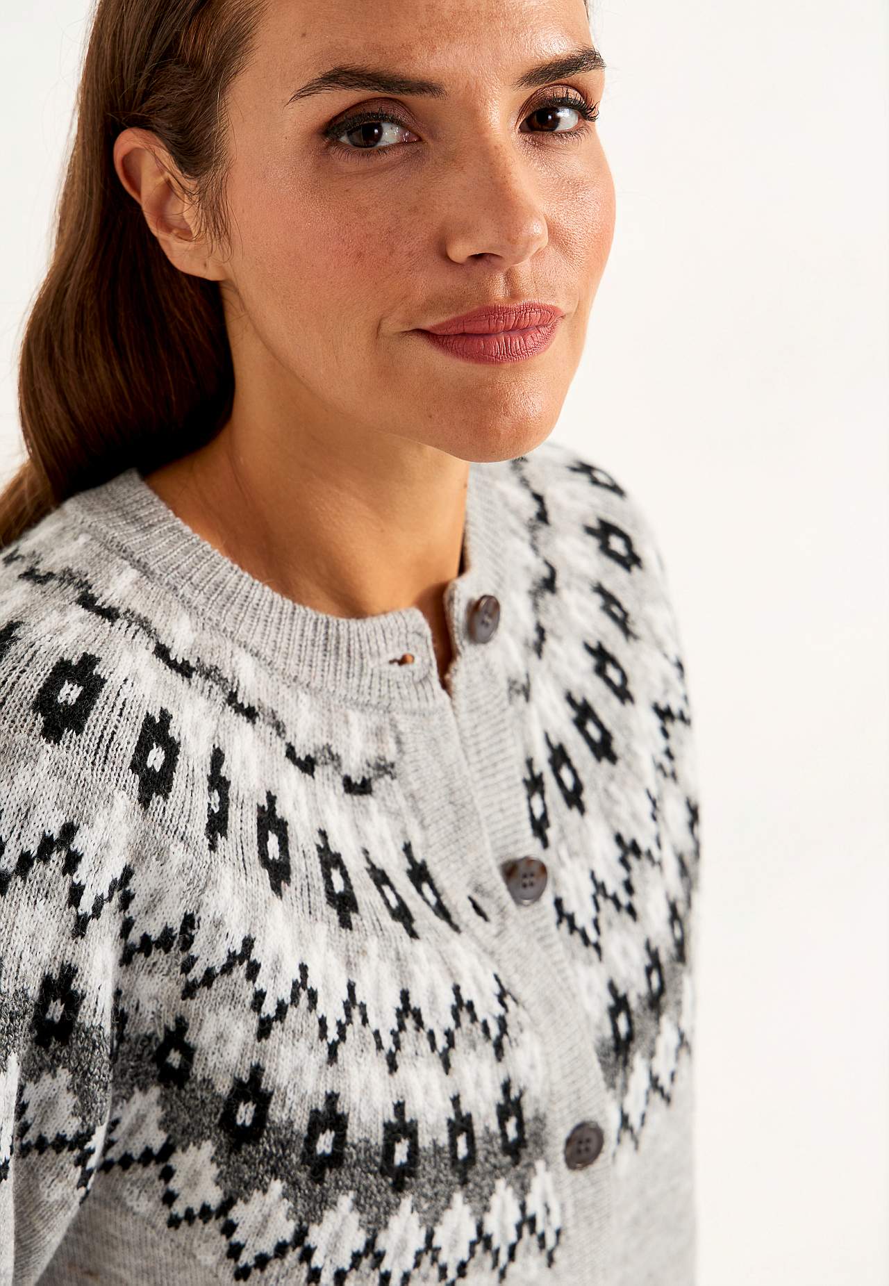 Cardigan met een jacquard patroon