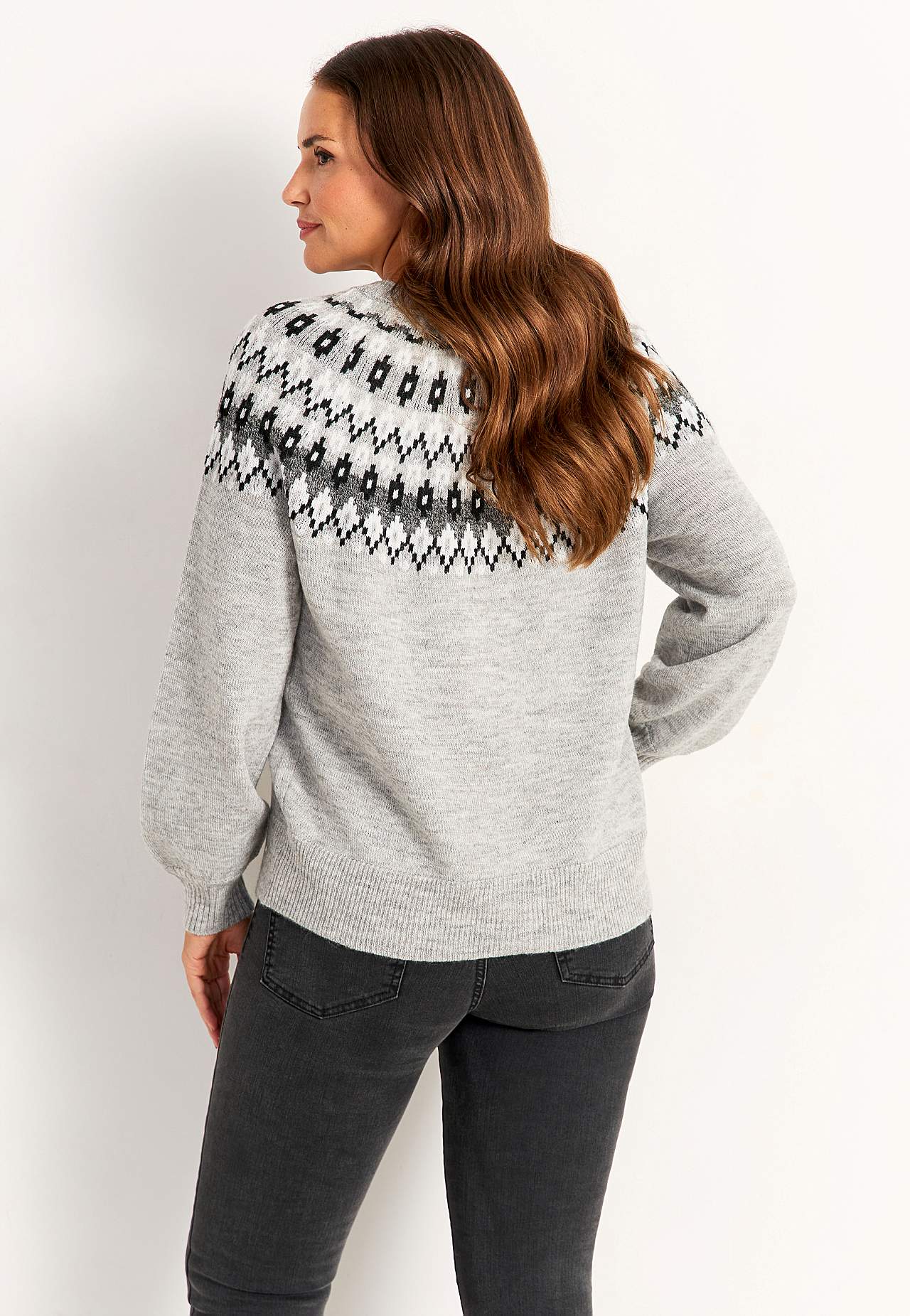 Cardigan met een jacquard patroon