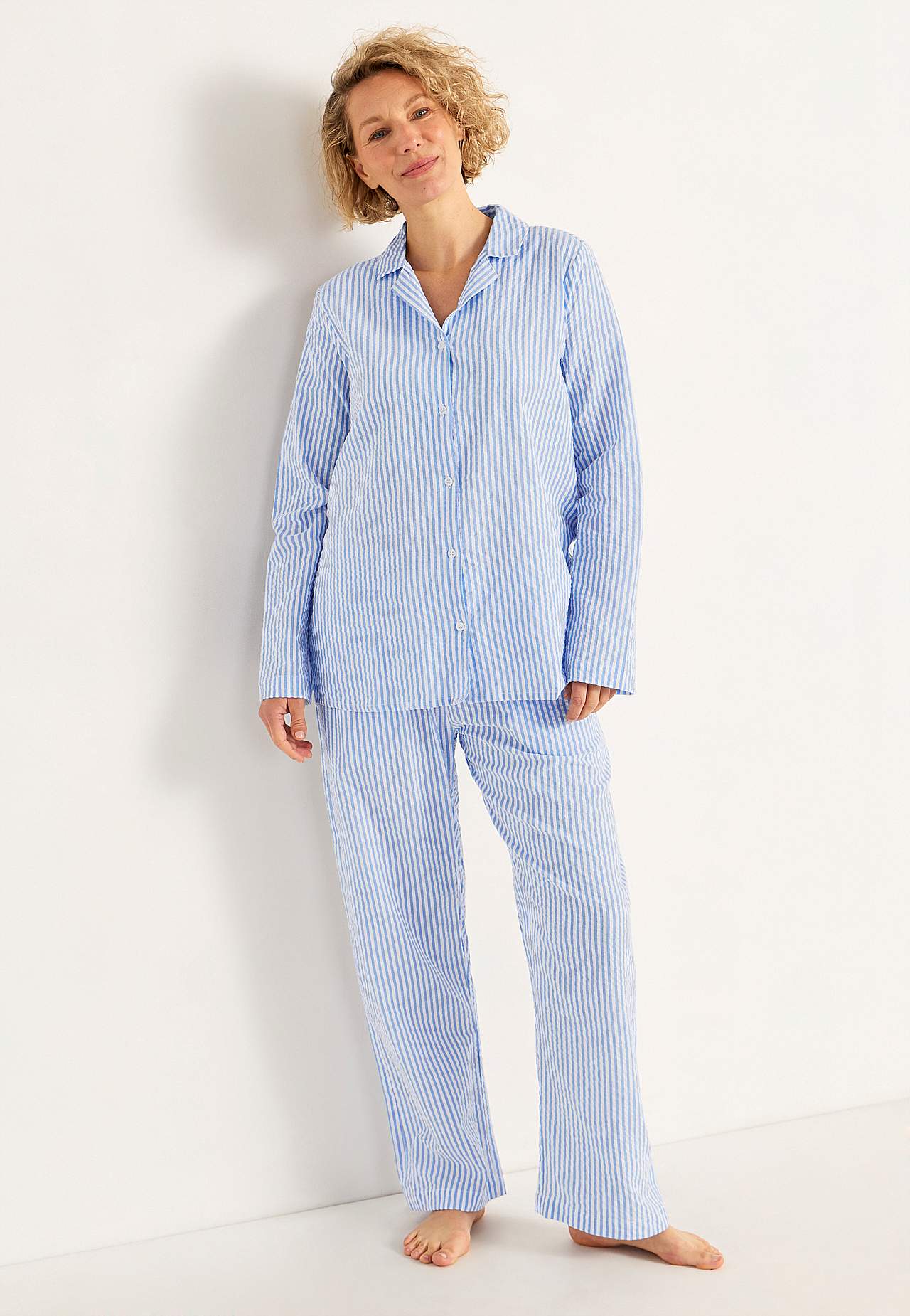 Pyjama van seersucker