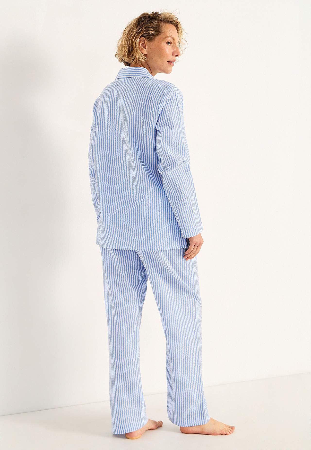 Pyjama van seersucker
