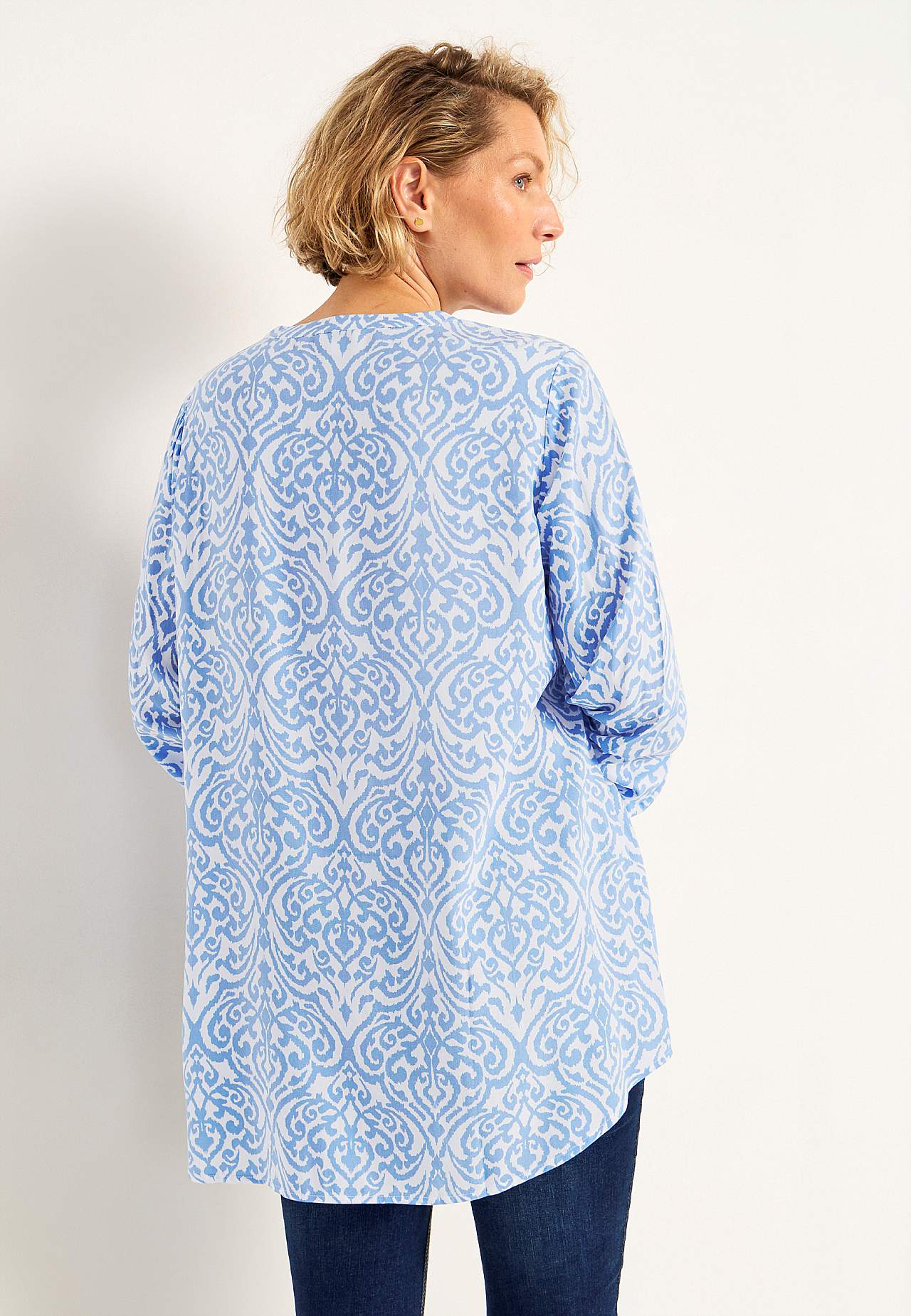 Gevlochten tuniek met knoppen