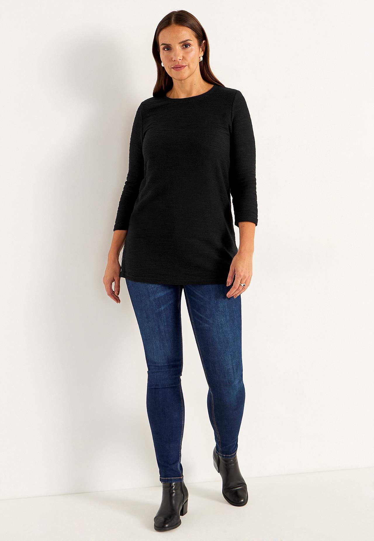 Jersey tuniek met structuur
