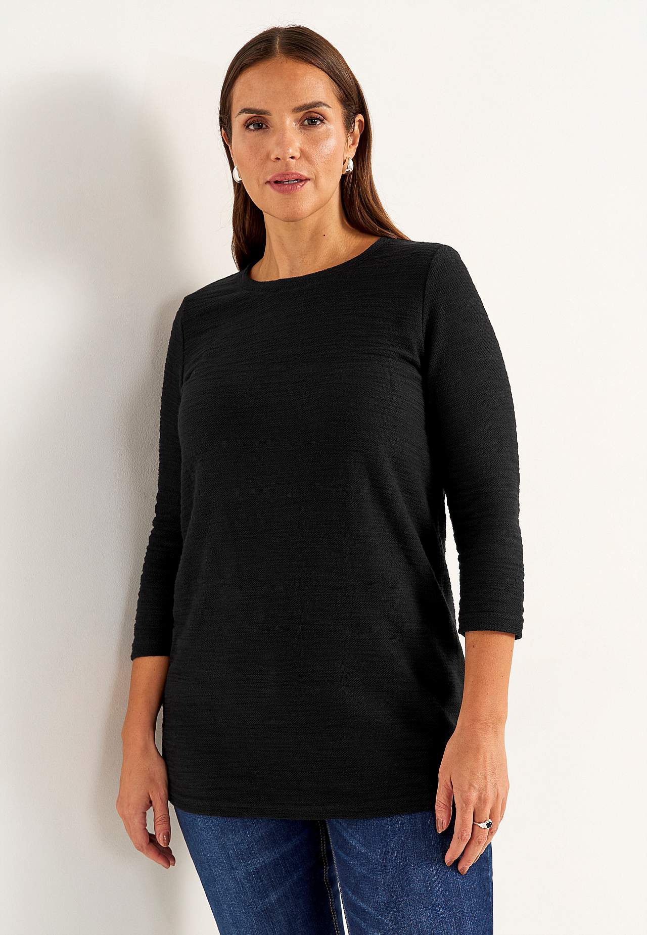 Jersey tuniek met structuur