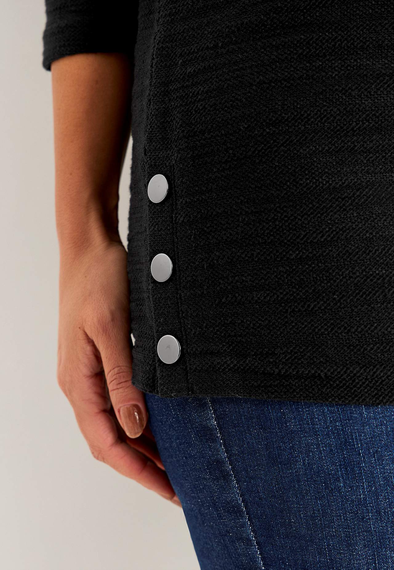 Jersey tuniek met structuur
