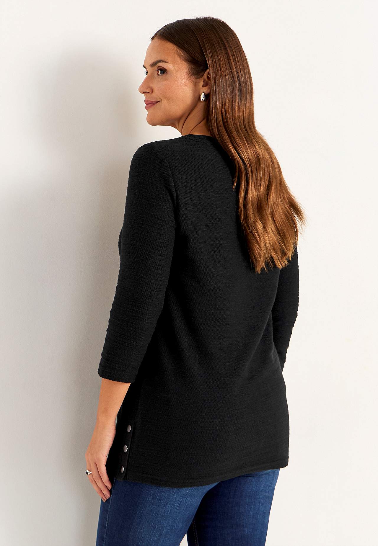 Jersey tuniek met structuur