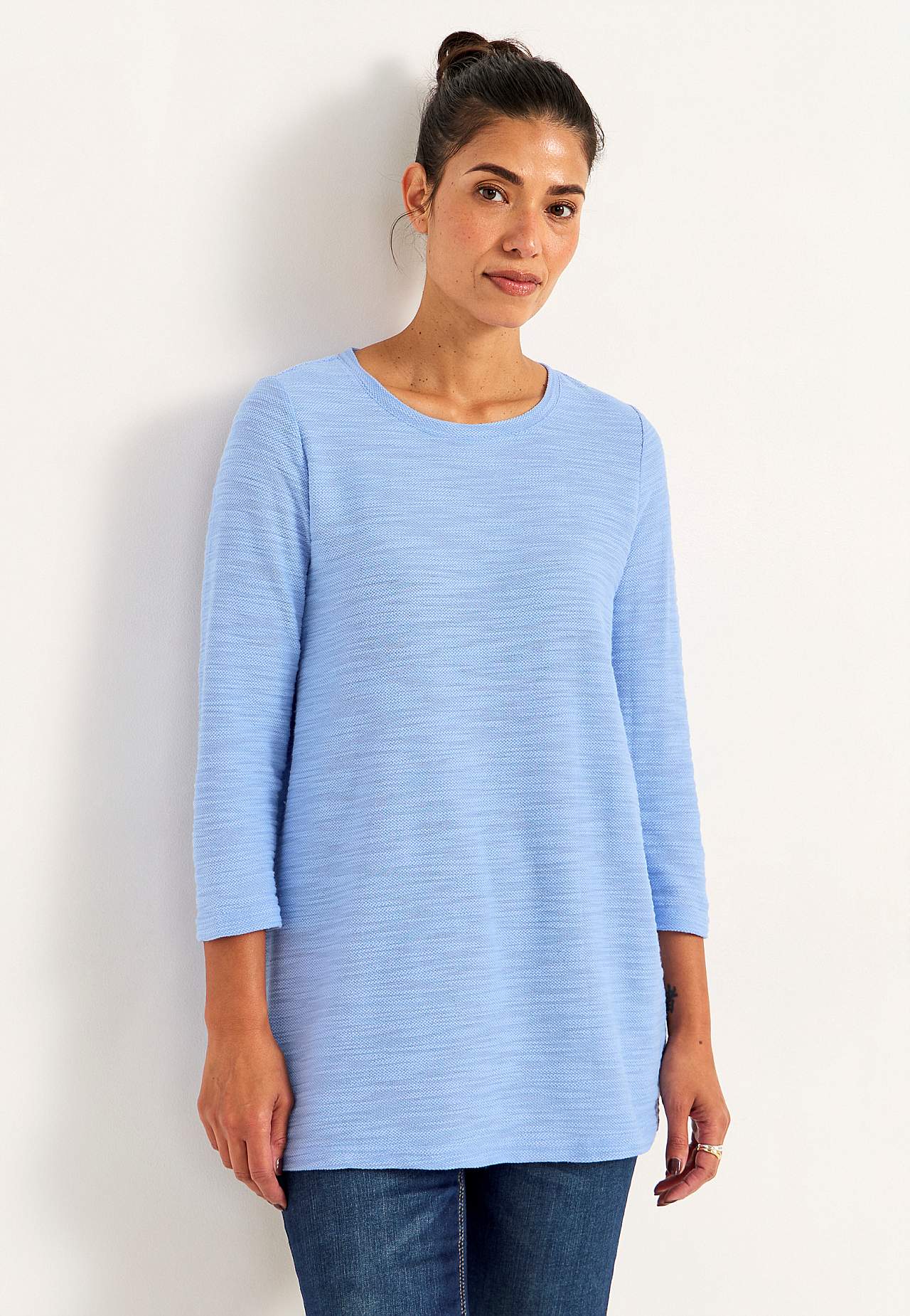 Jersey tuniek met structuur