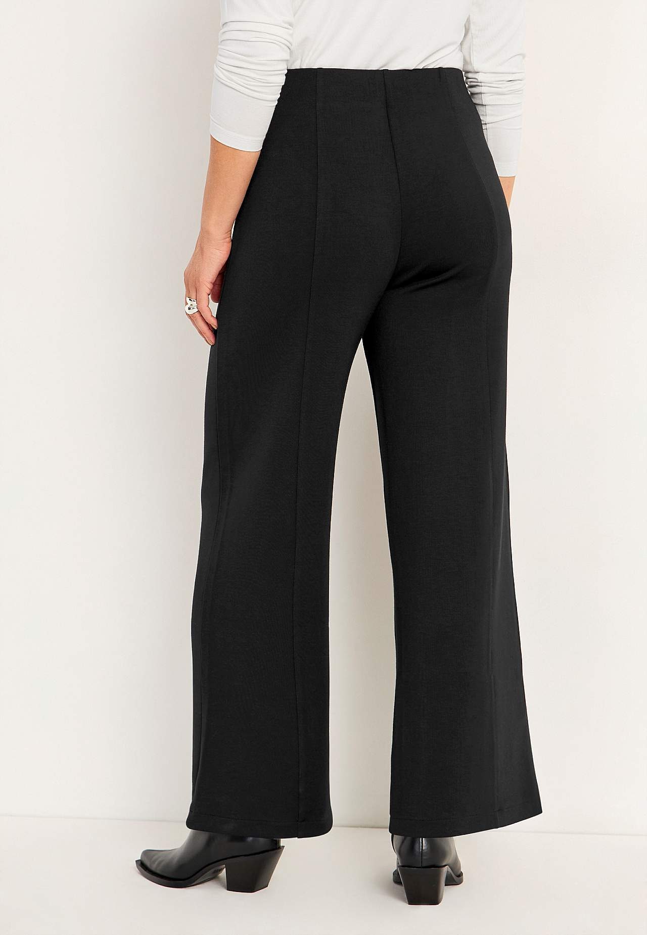 Jersey broek met wijde benen