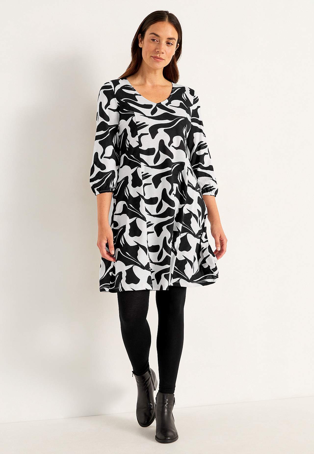 Jerseyjurk met prinsessensnit