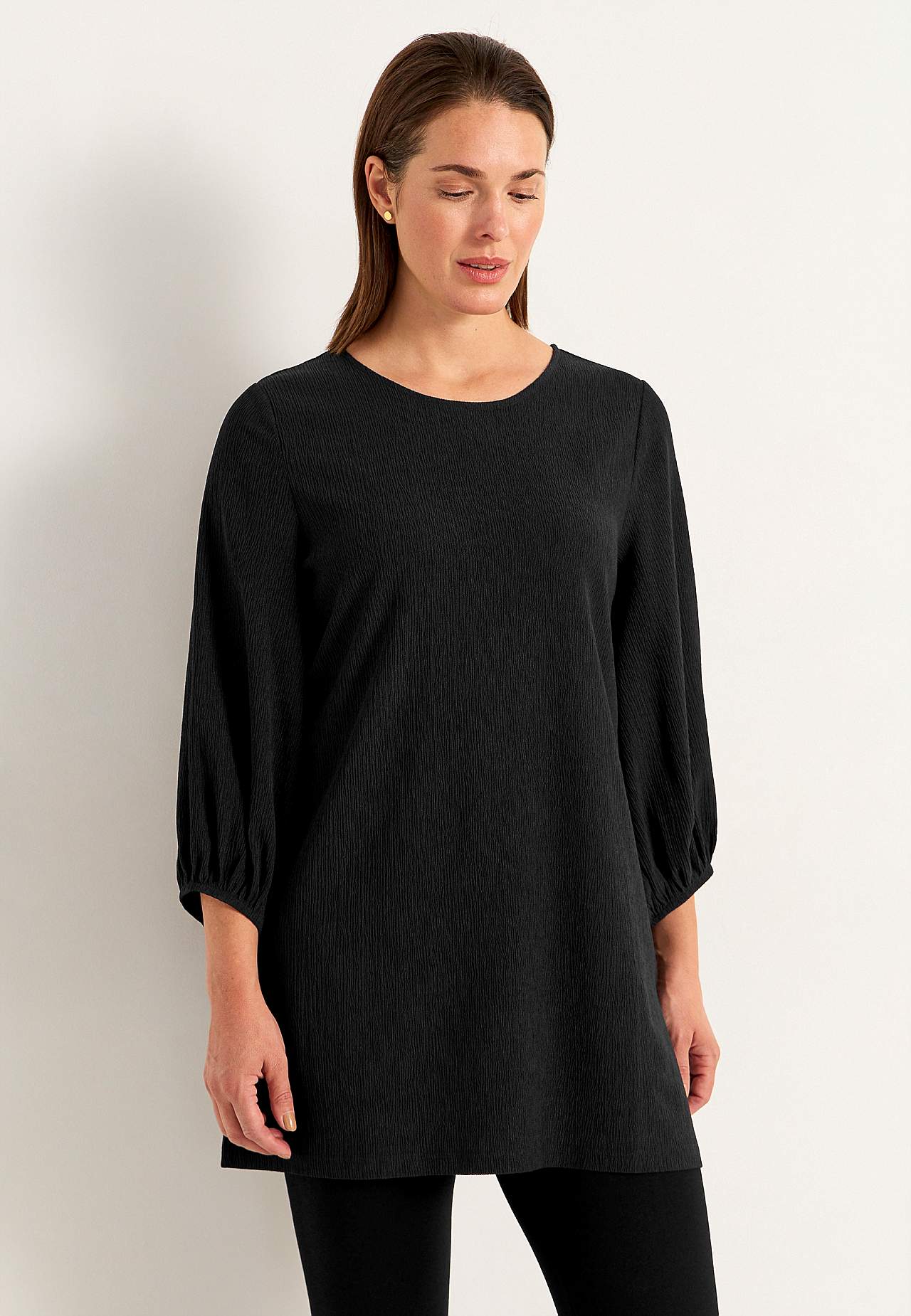 Jersey tuniek met structuur
