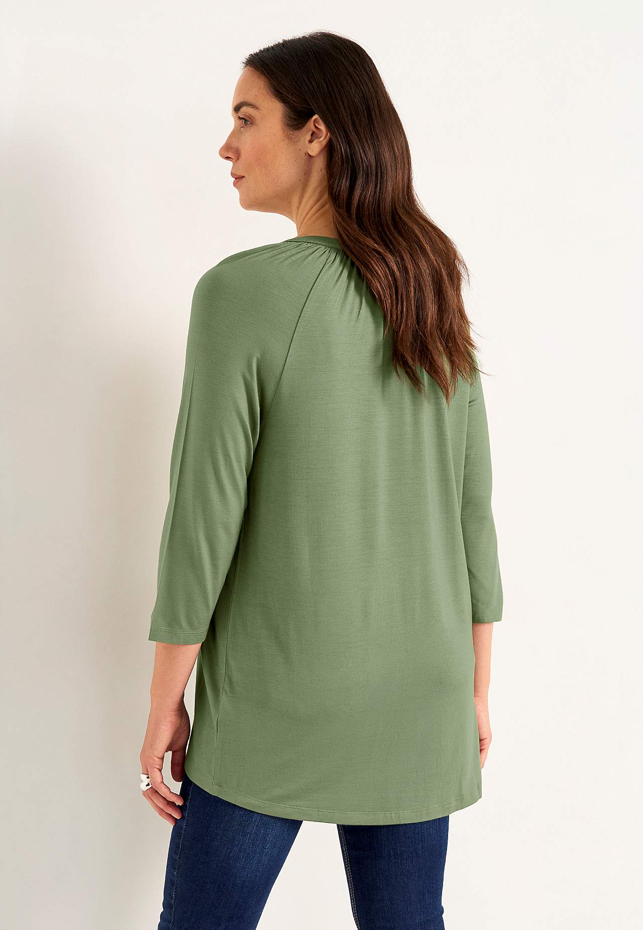 Jersey tuniek met een v-hals
