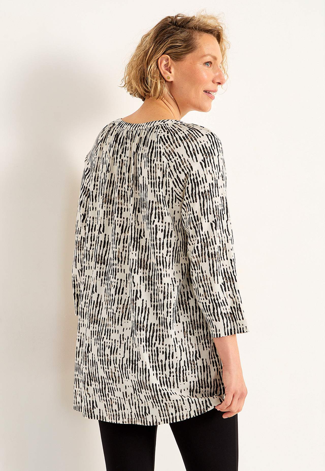 Jersey tuniek met een v-hals