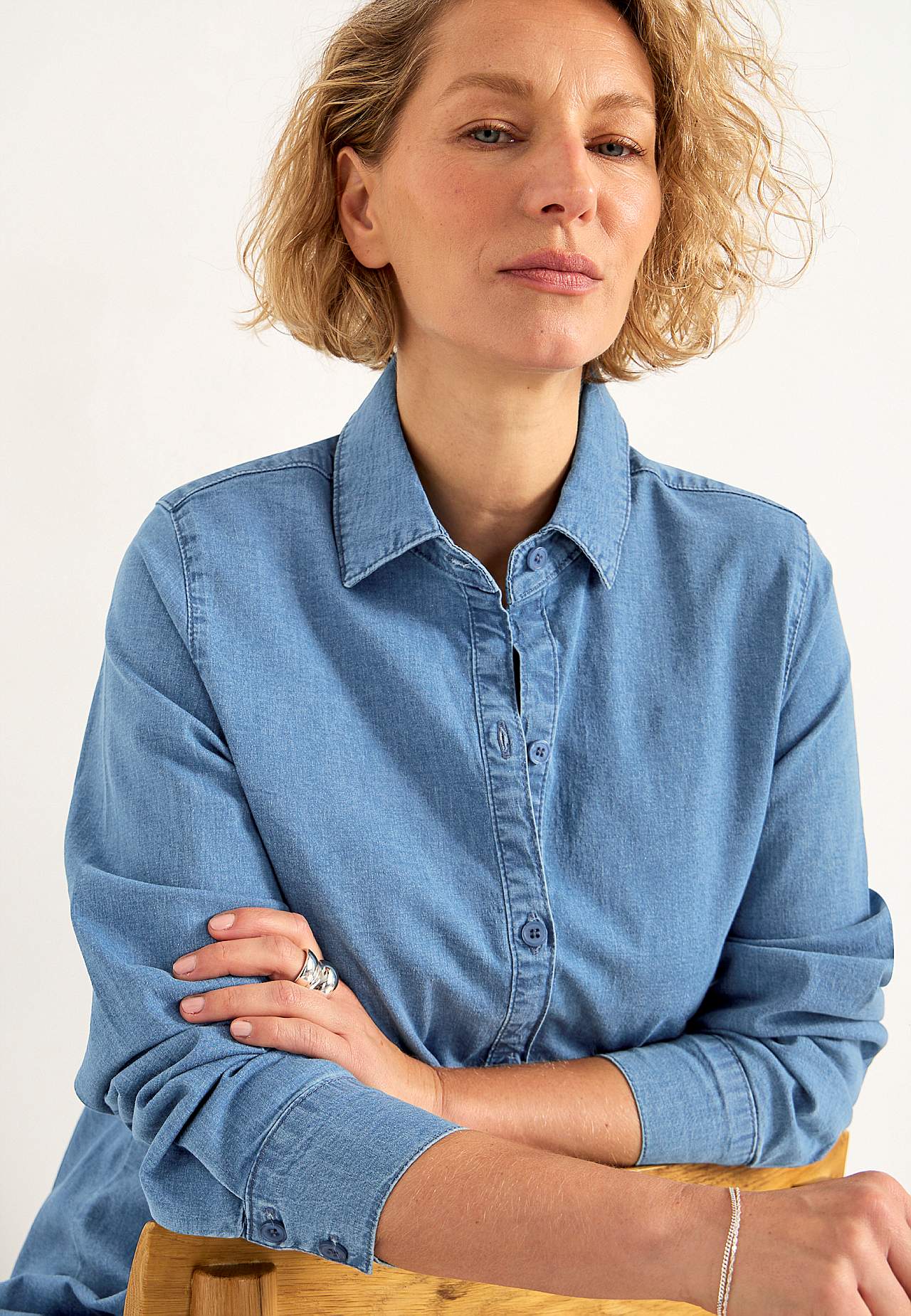Elastische tuniek van denim