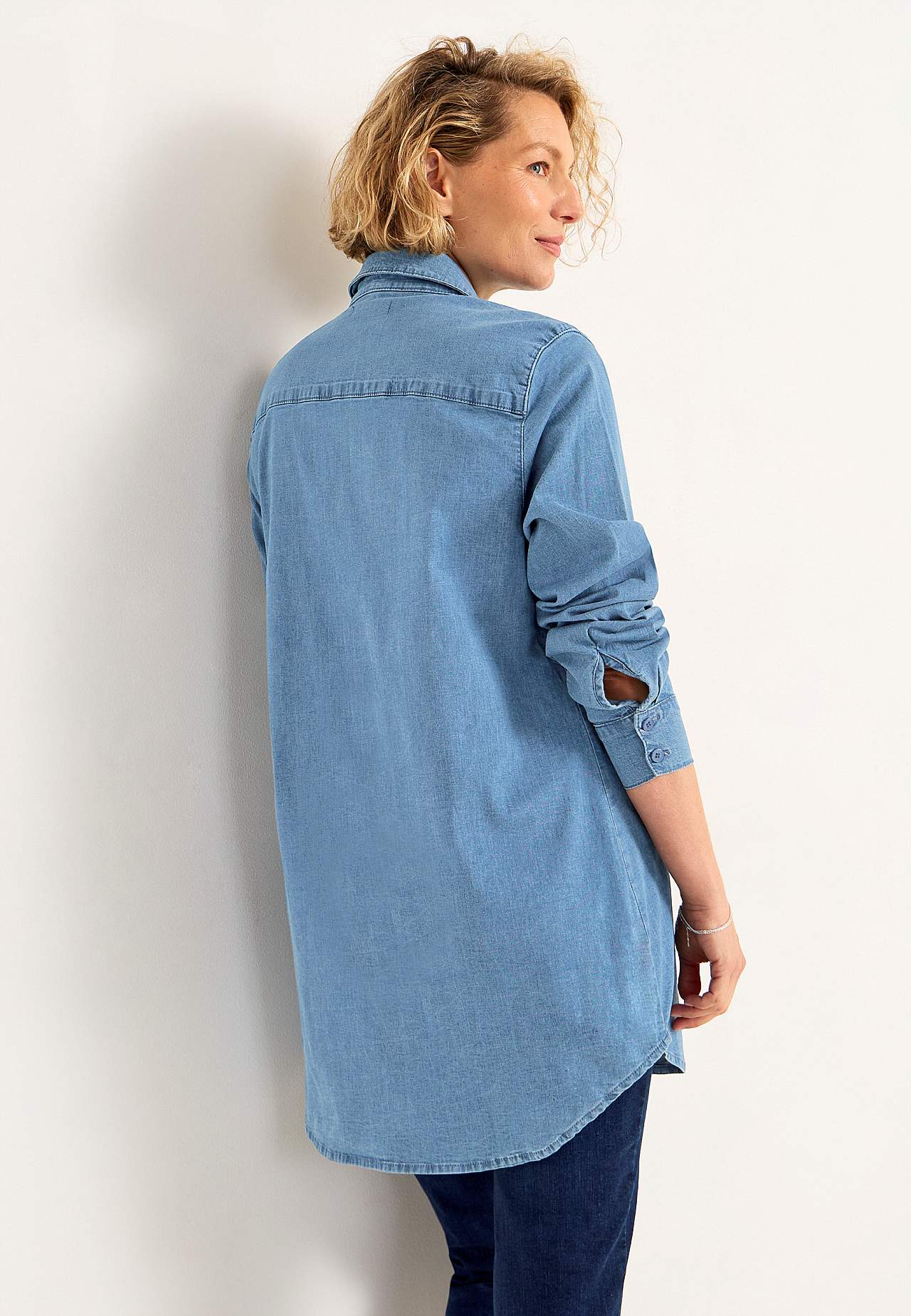 Elastische tuniek van denim