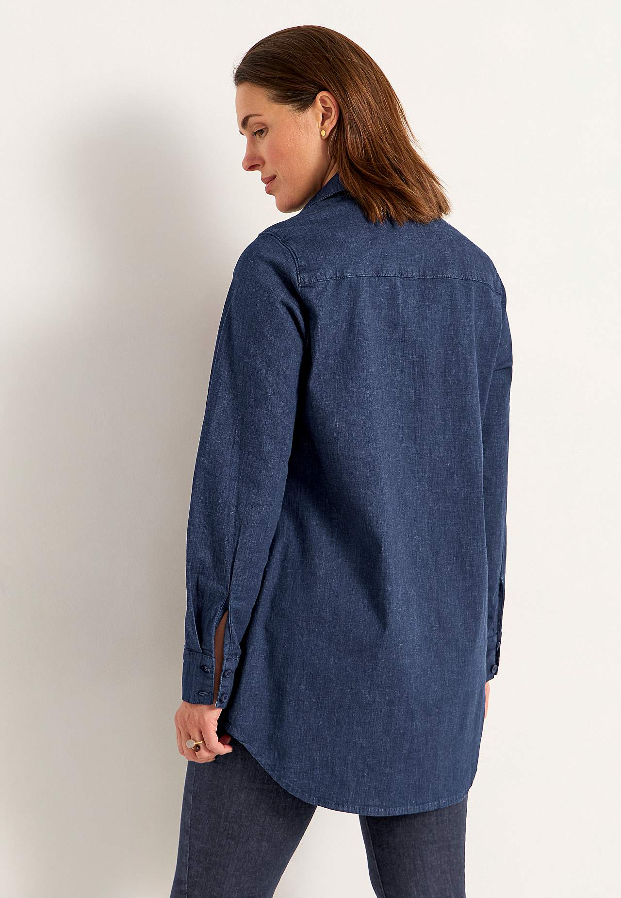 Elastische tuniek van denim