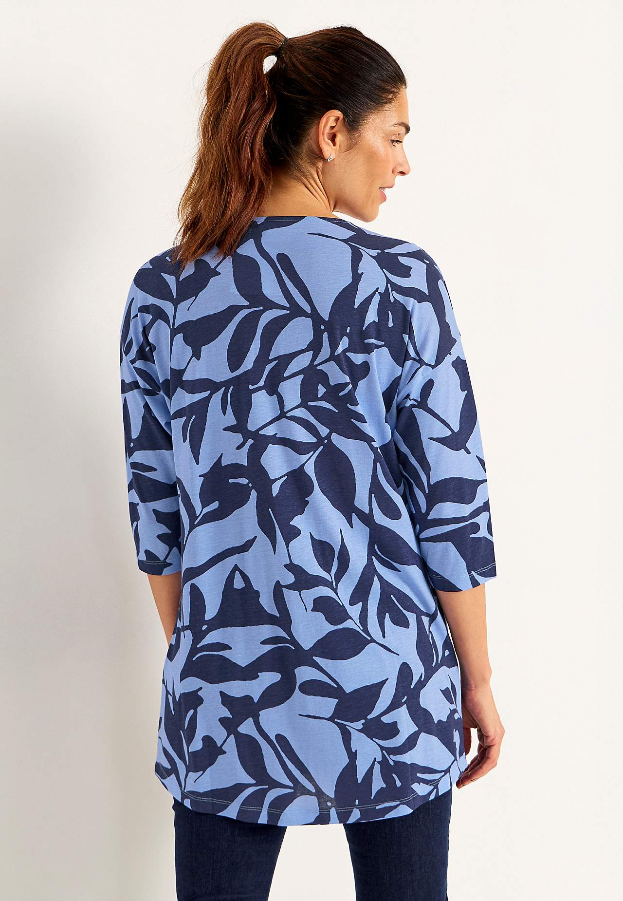 Jersey tuniek met kreuk detail