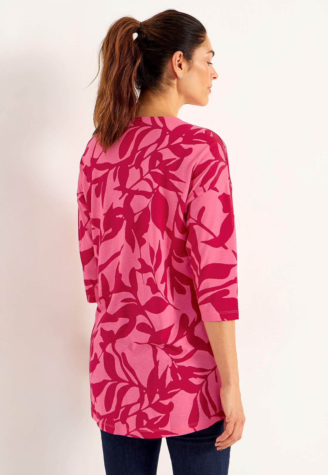 Jersey tuniek met kreuk detail