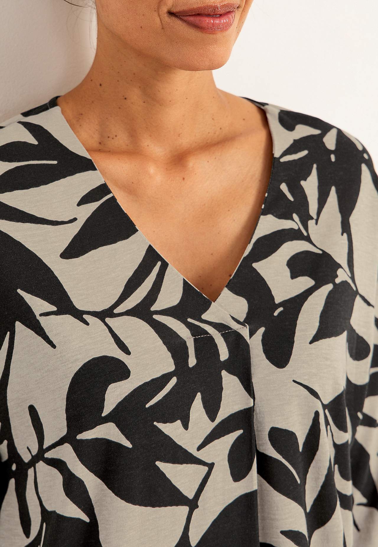 Jersey tuniek met kreuk detail