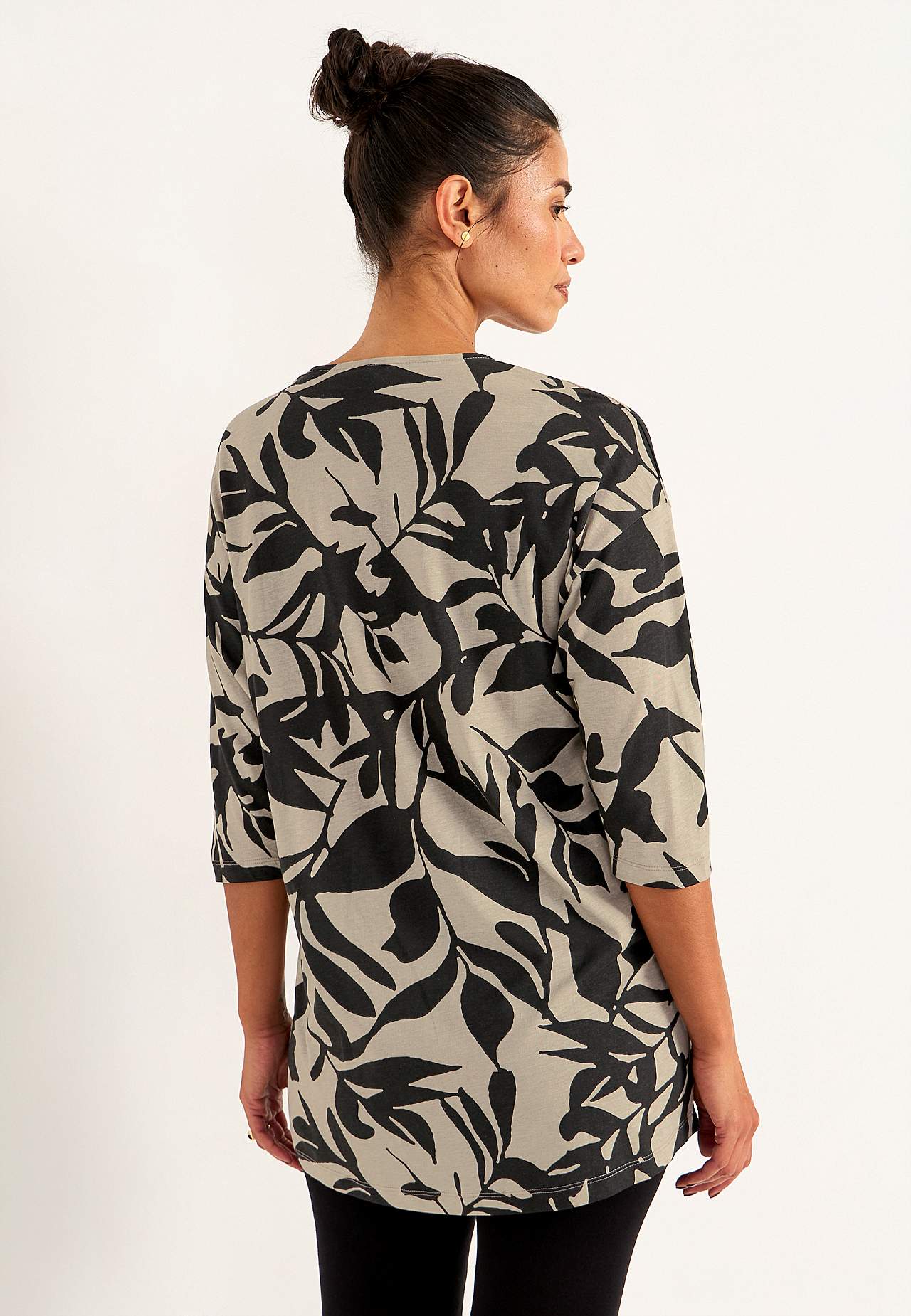 Jersey tuniek met kreuk detail