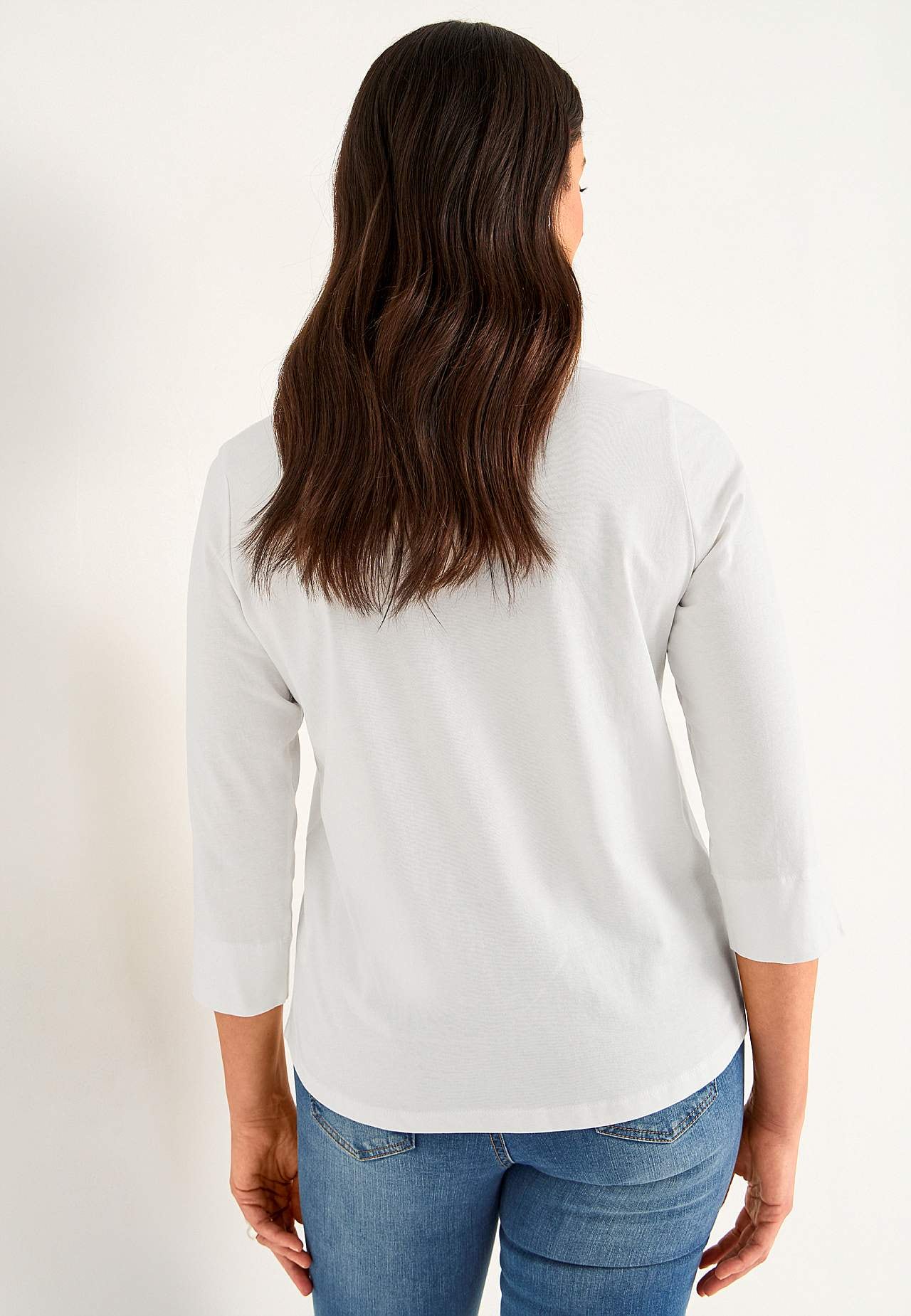 Jersey-topje met knoppen