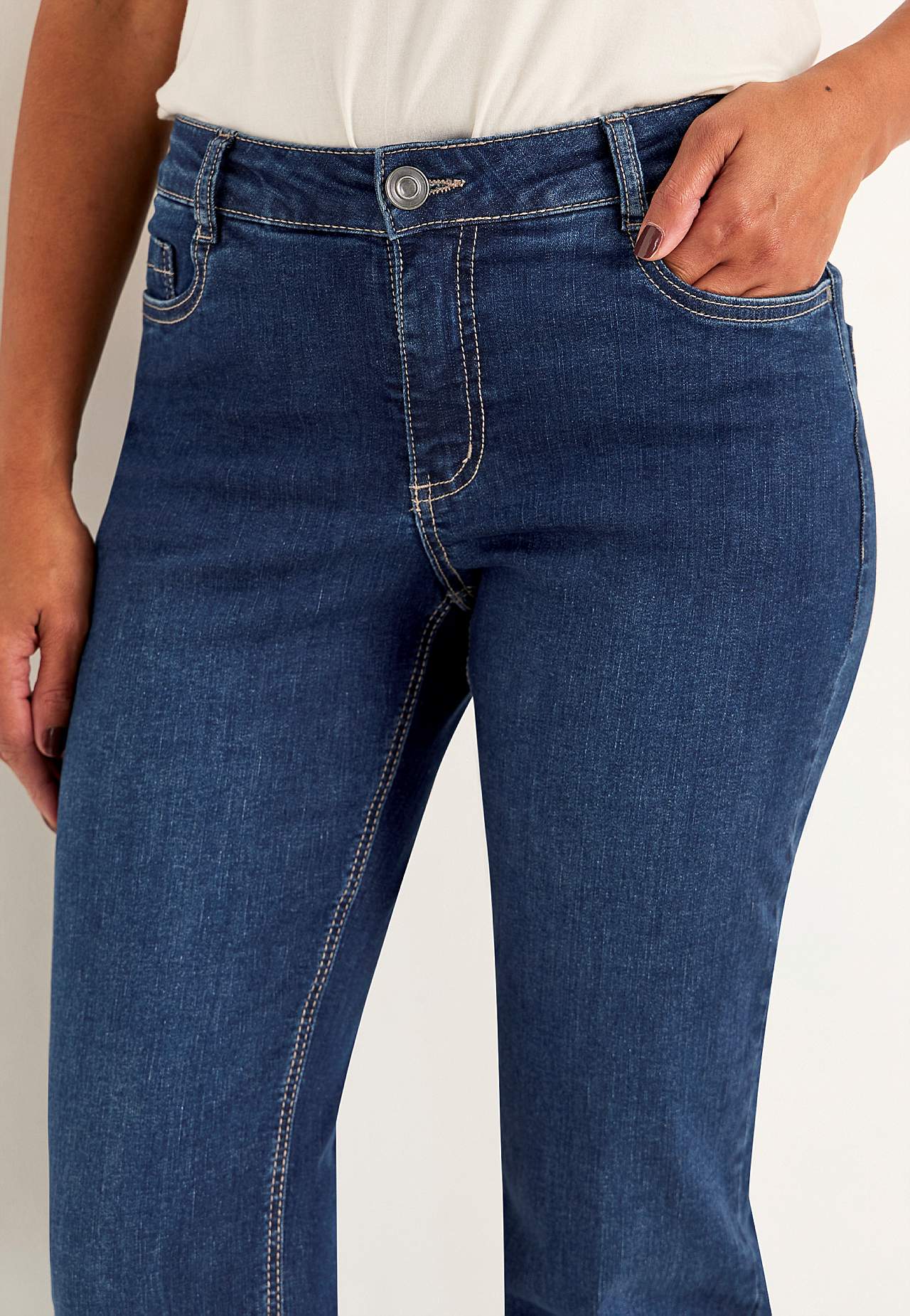 Comfortabelle stretch jeans met rechte pijpen
